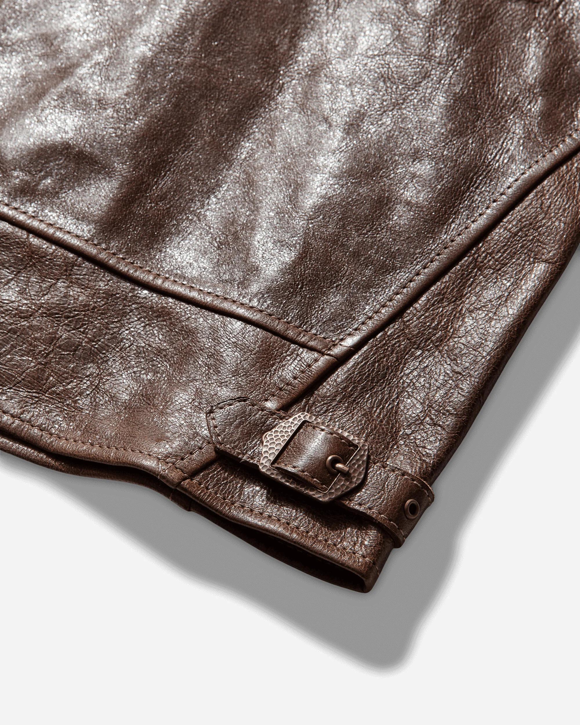 Men's Menlo Cossak Leather Jacket Neutral - Image 3