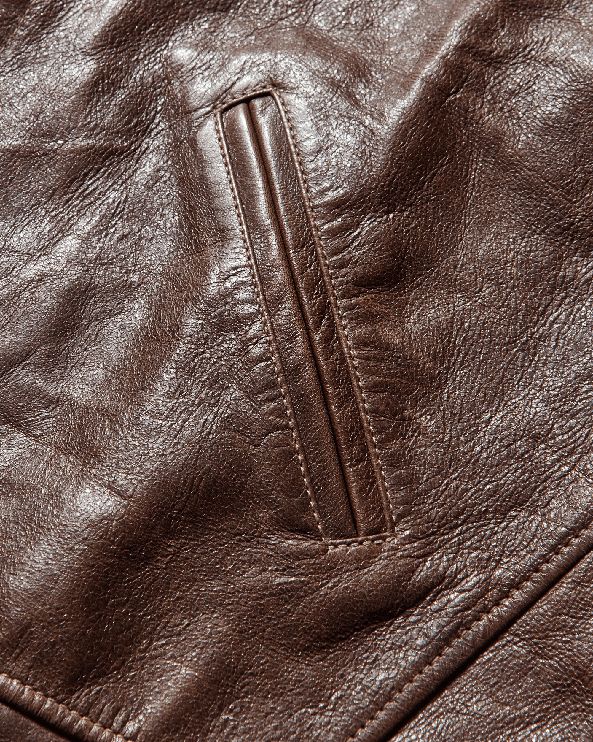 Men's Menlo Cossak Leather Jacket Neutral - Image 4