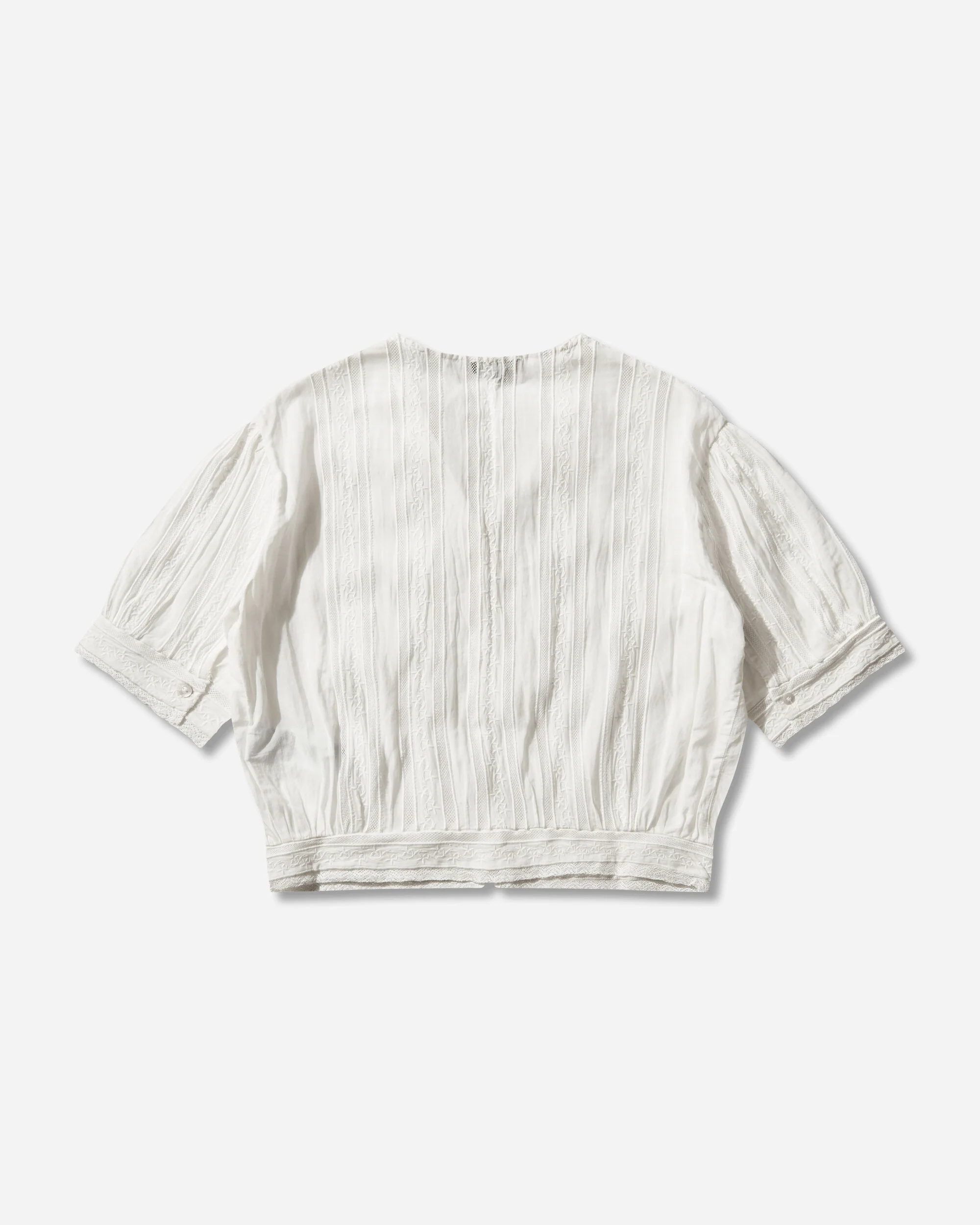 Women's Blue Tab Bandit Blouse White - Image 2