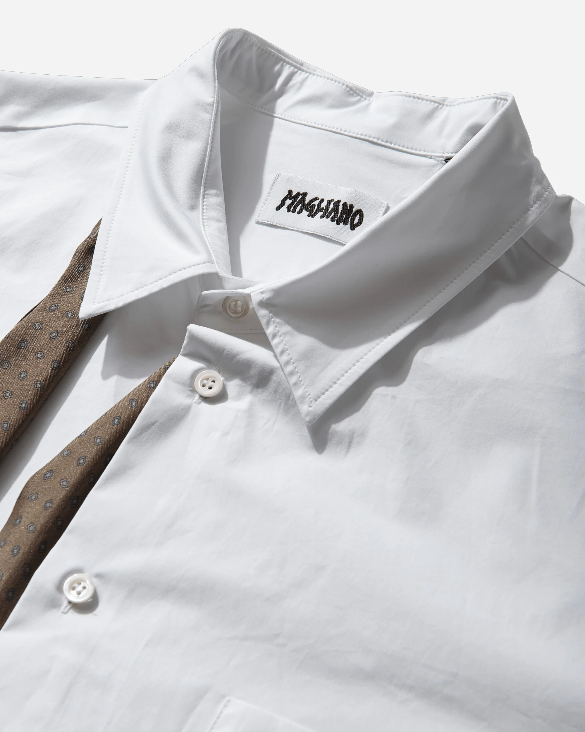 Men's Crispy Penna Longsleeve Shirt White - Image 3