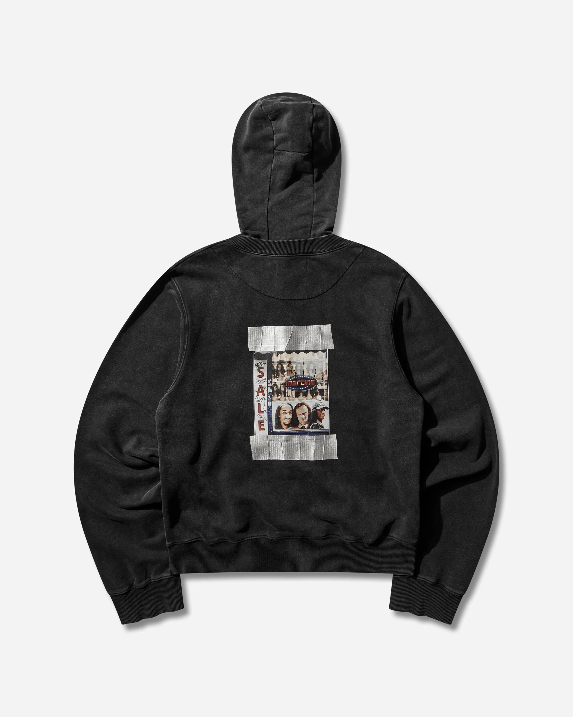 Hooded Zip Crew Black Washed - Image 2