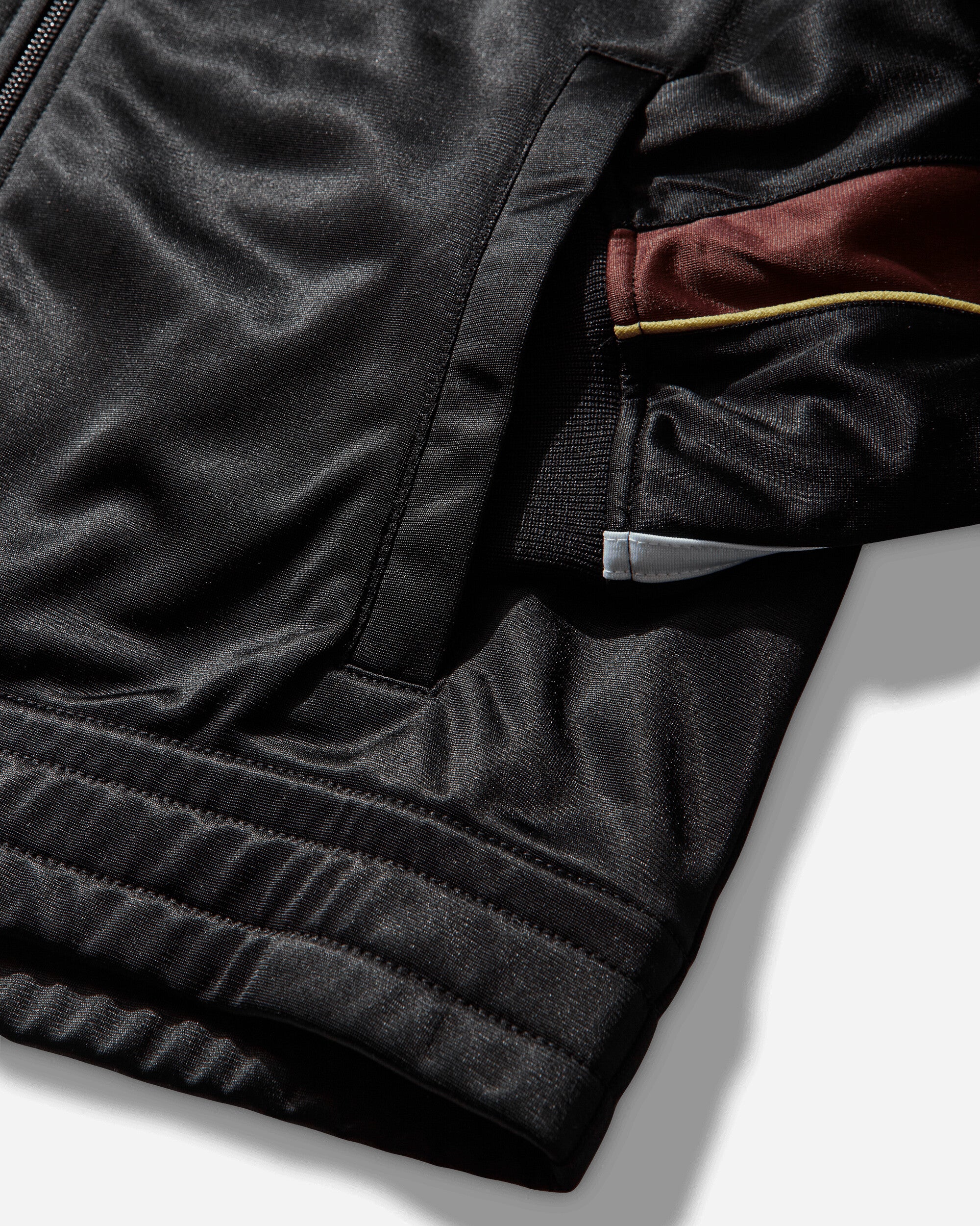 Shrunken Track Jacket Black / Burgundy - Image 3