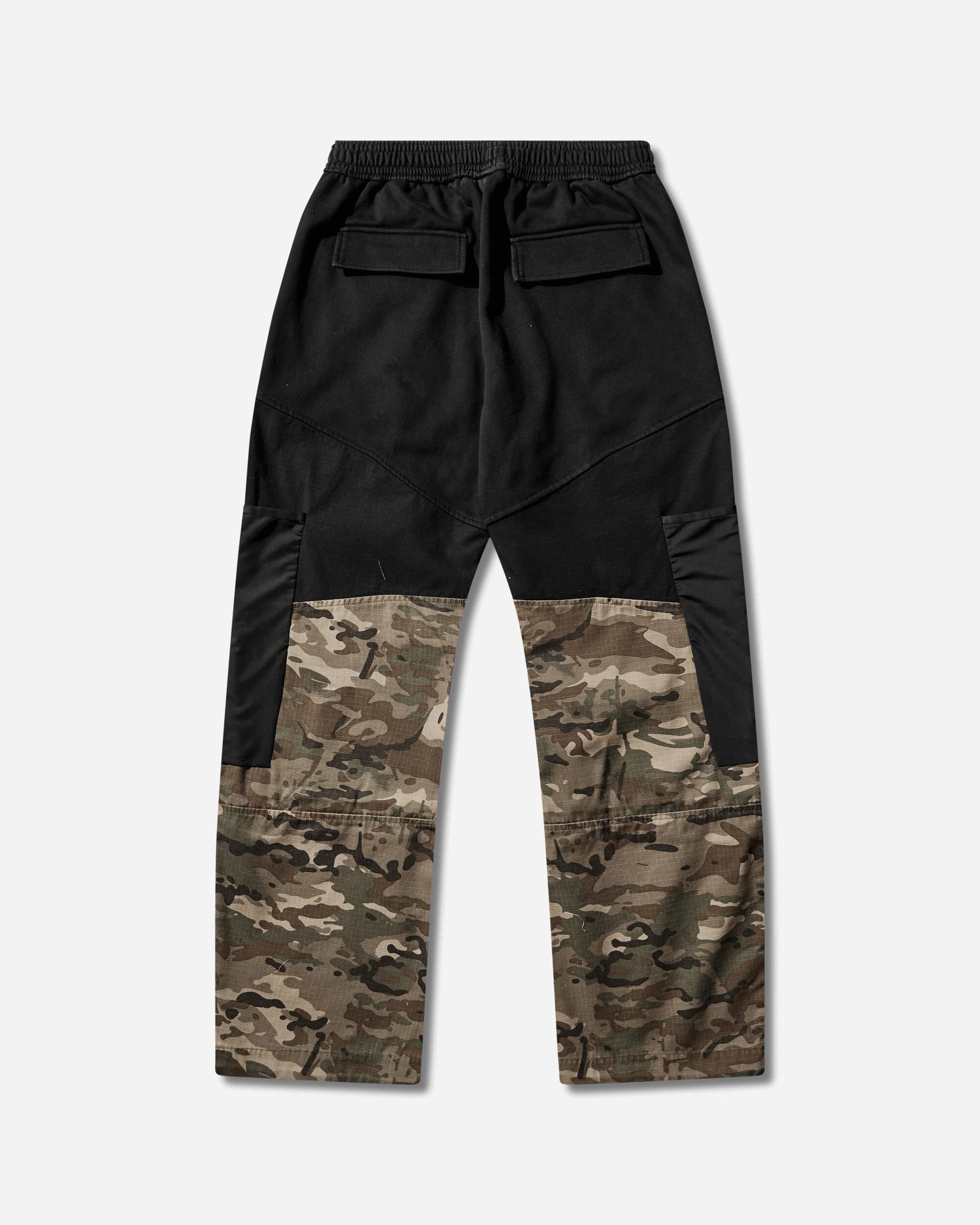 Men's Camo Cargo Half Leg Sweatpants Black - Image 2