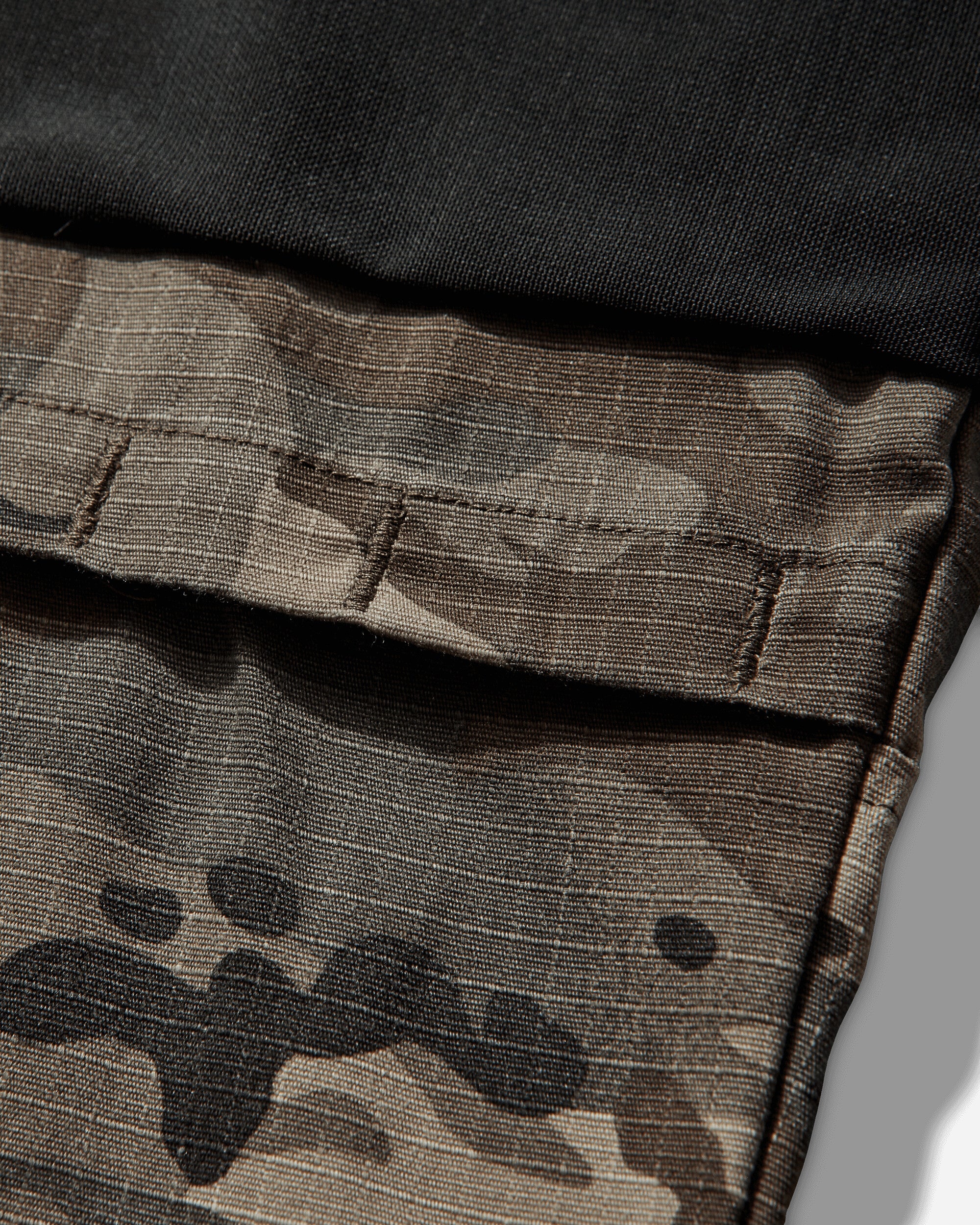 Men's Camo Cargo Half Leg Sweatpants Black - Image 4