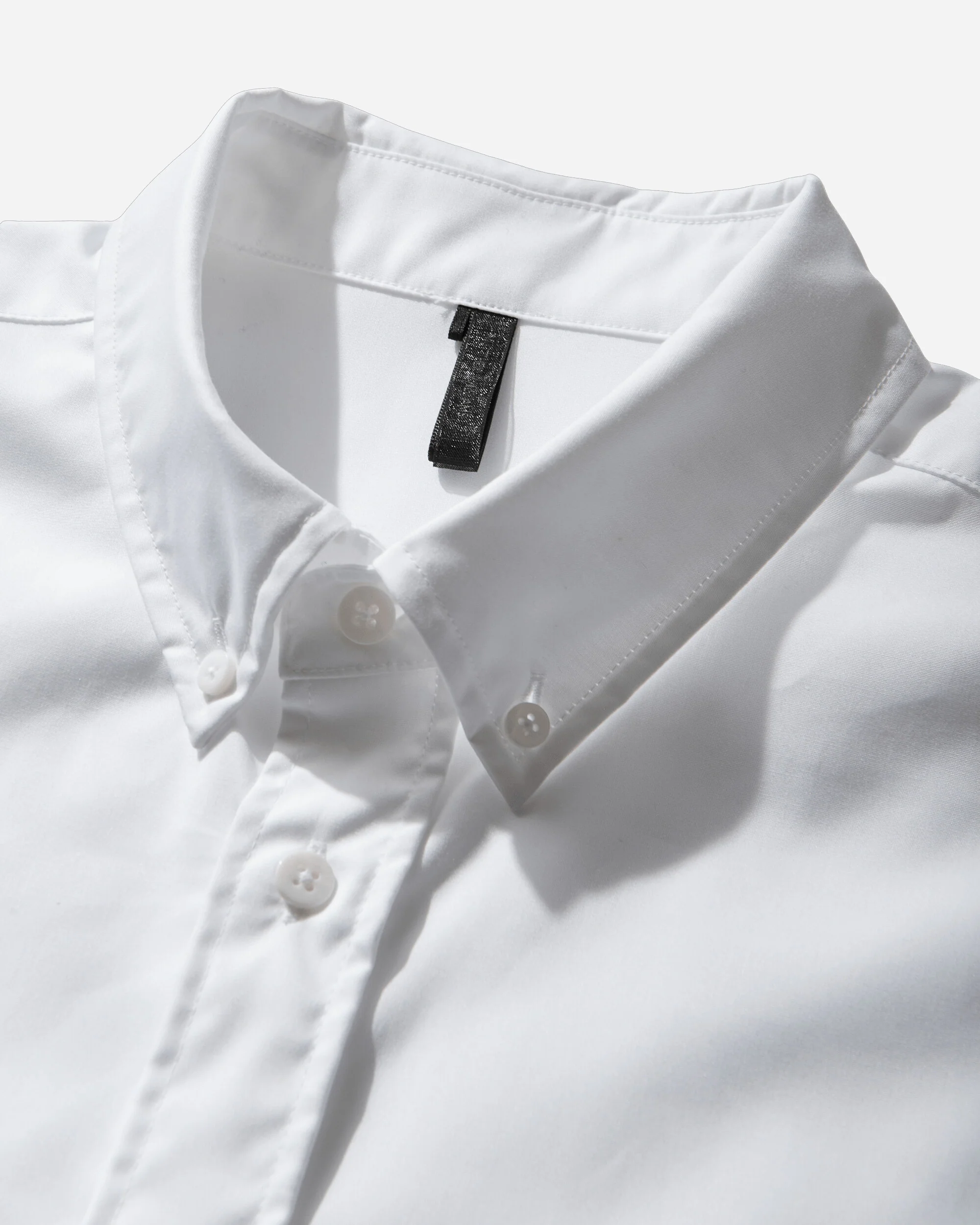 Men's Poplin Longsleeve Shirt White - Image 3