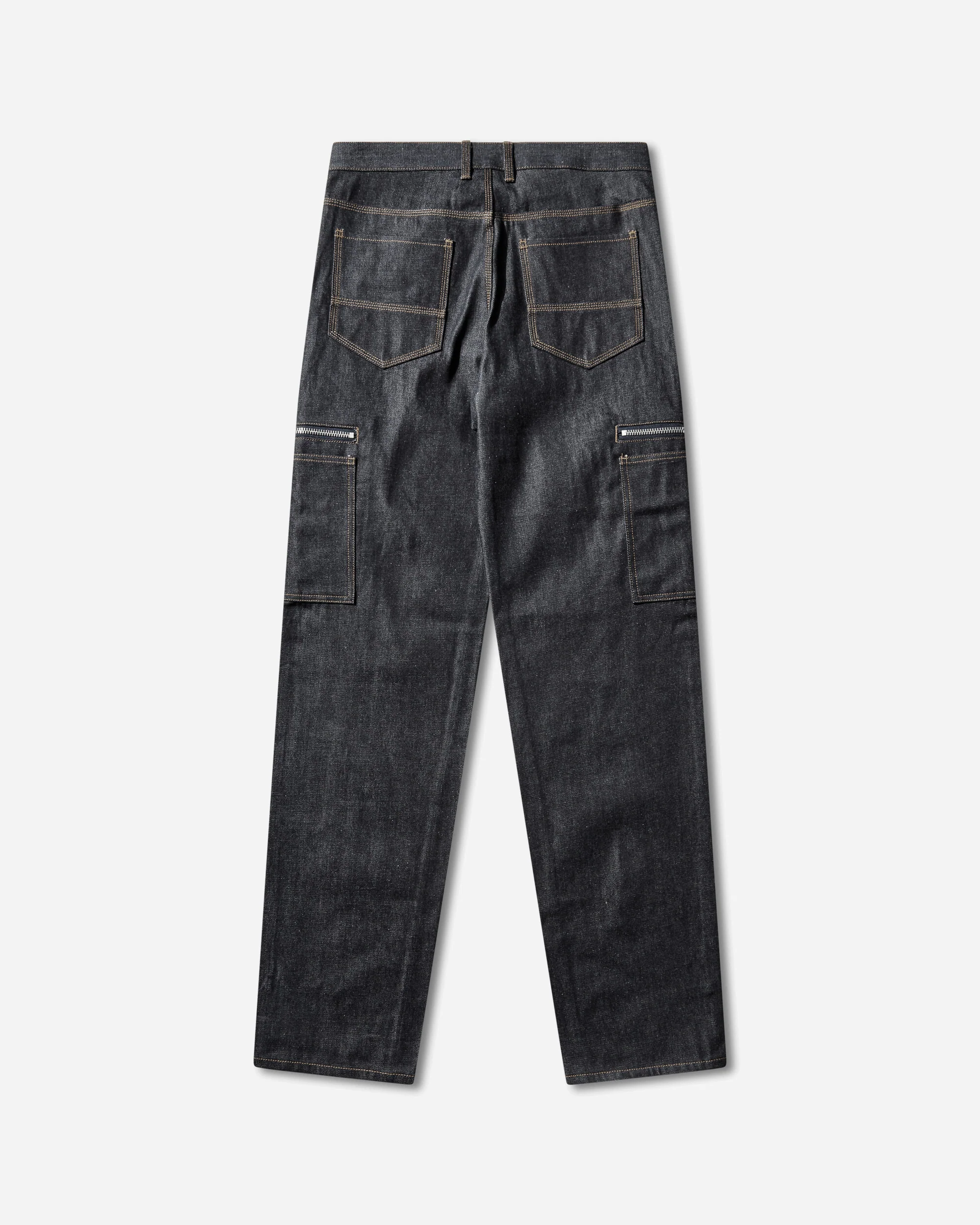 Men's Zip Cargo Jeans Raw Blue - Image 2