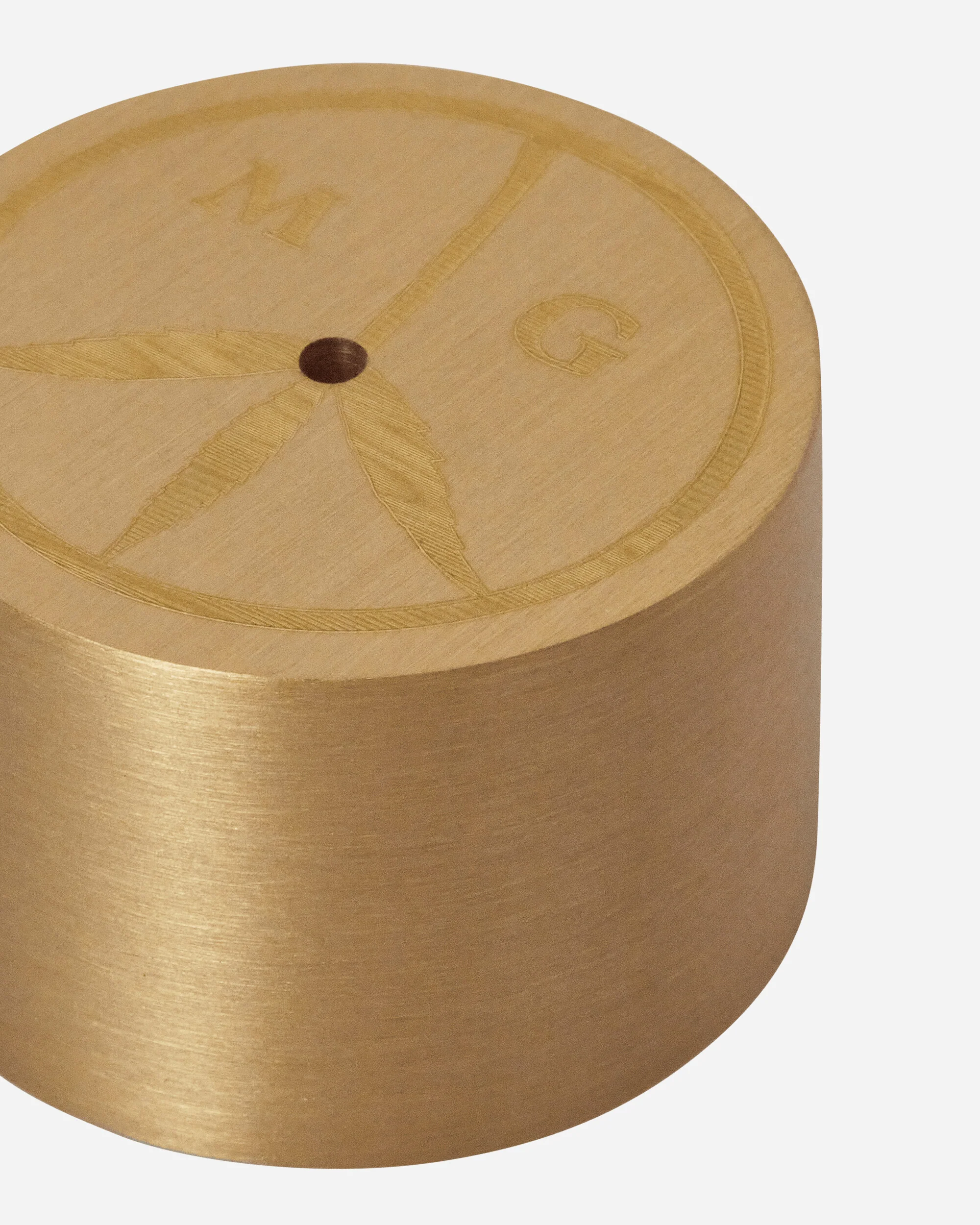 Peace Logo Cylinder Burner Brass - Image 4