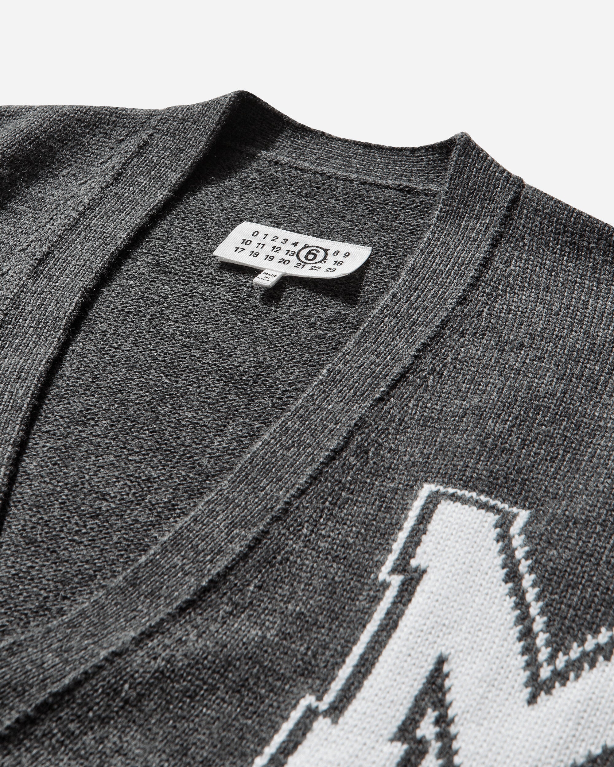 Men's Two-in-One Knit Cardigan Dark Grey Melange - Image 3