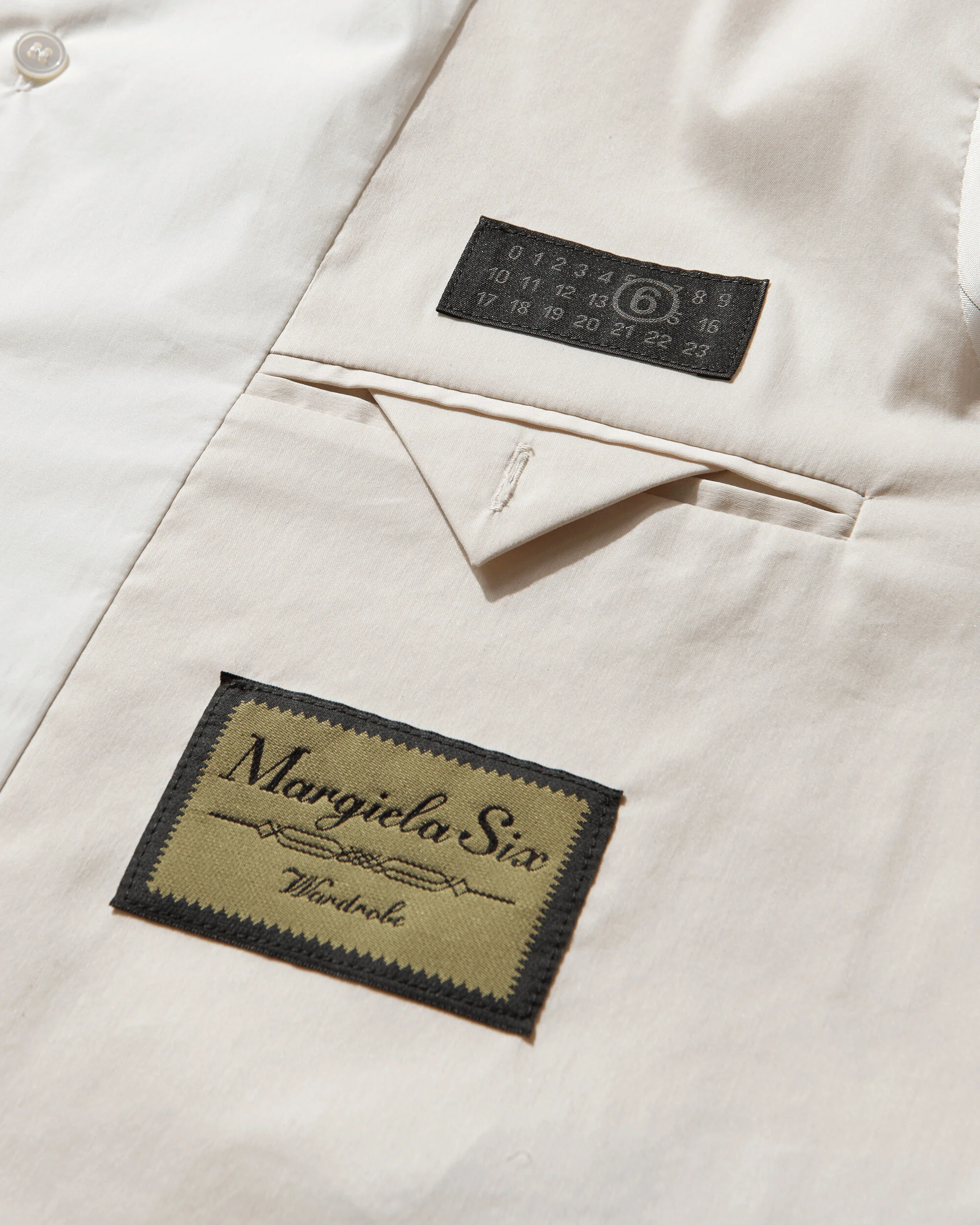 Men's Label Patch Poplin Shirt White - Image 3