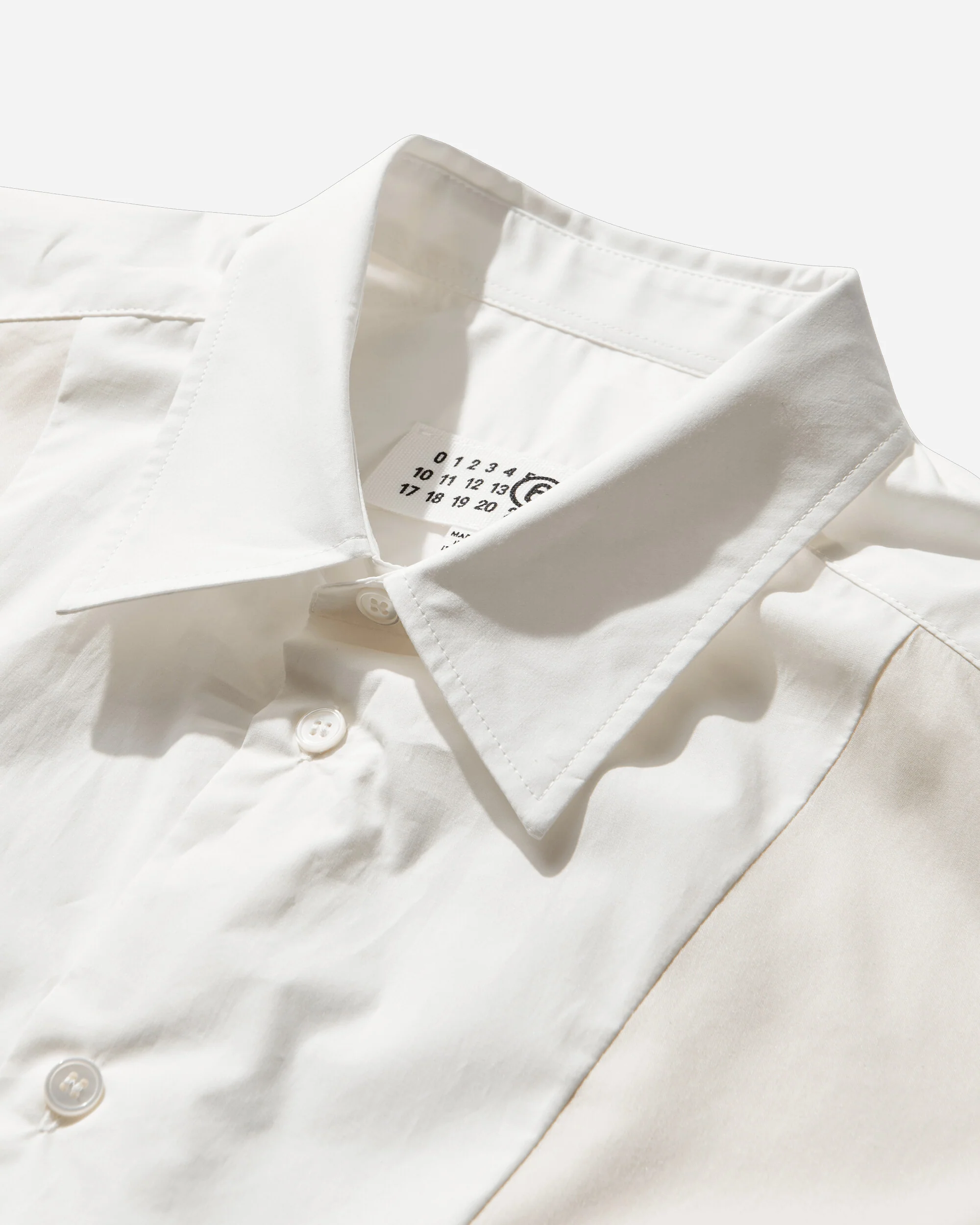 Men's Label Patch Poplin Shirt White - Image 4