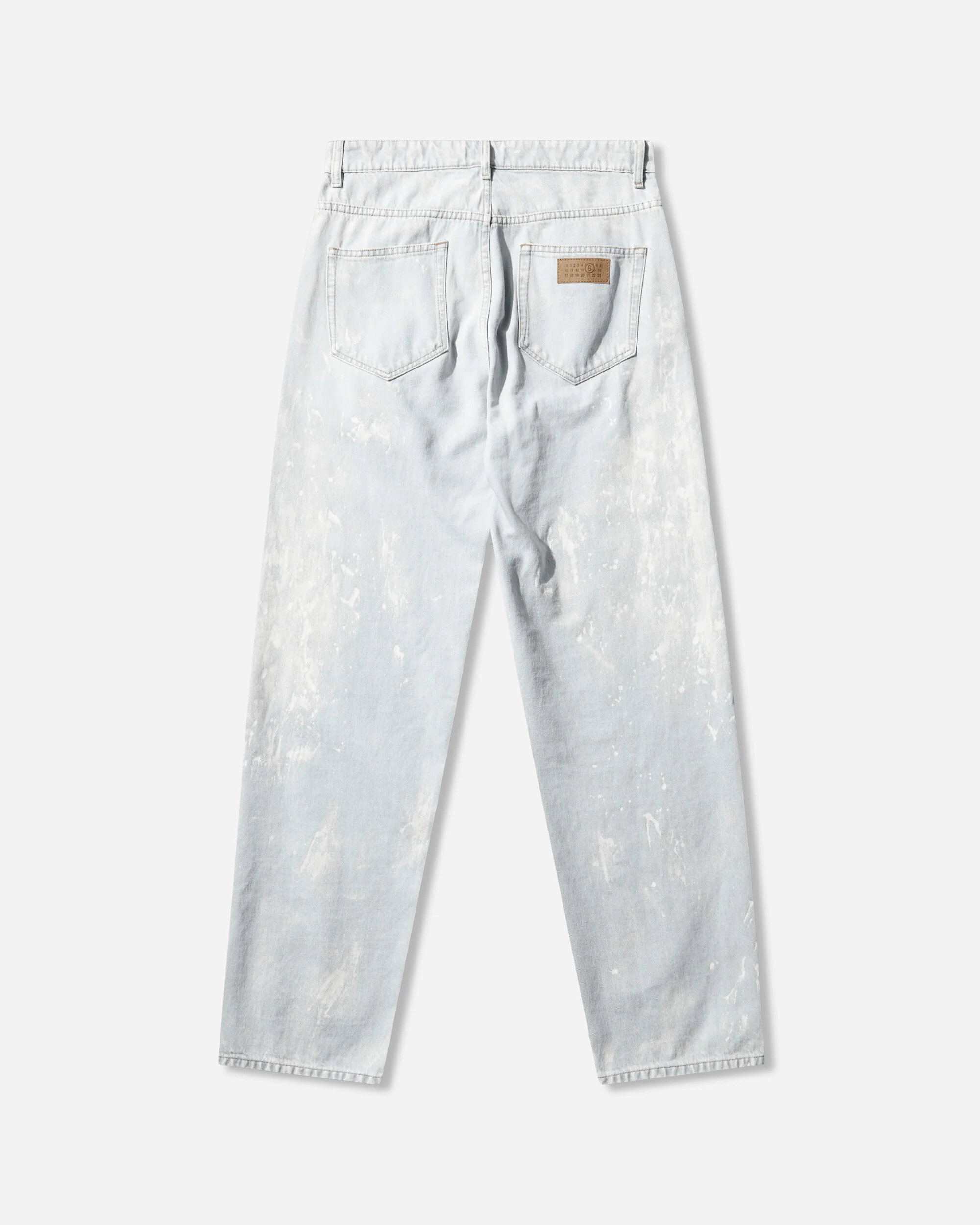 Men's Painted Straight Leg Jeans Medium Blue - Image 2