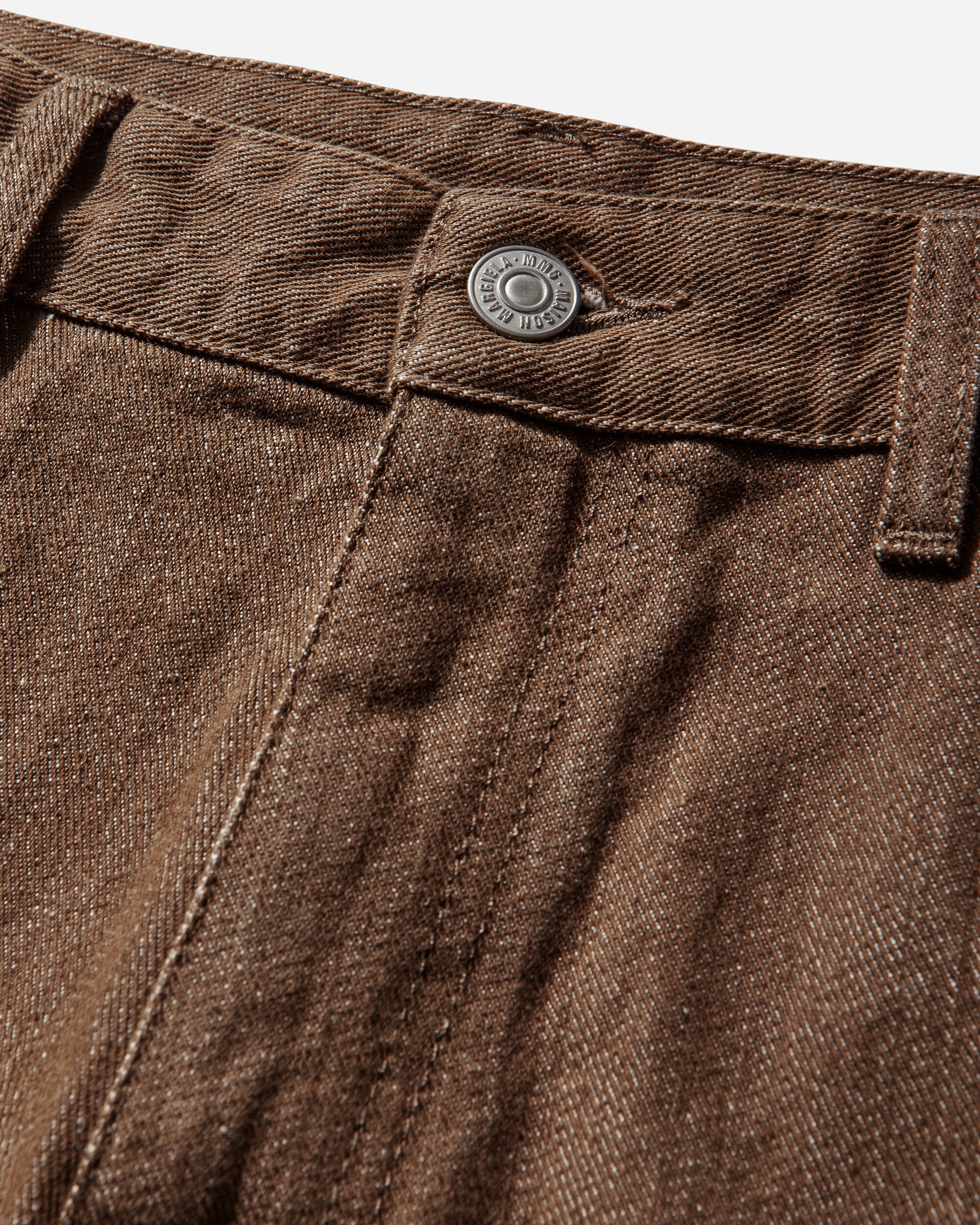 Men's Cotton Canvas Jeans Brown - Image 4
