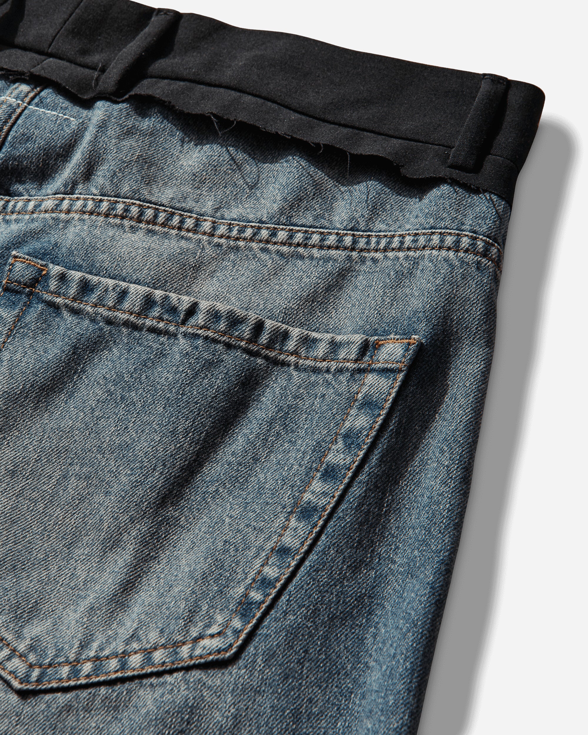 Men's Replaced Waist Jeans Blue - Image 4