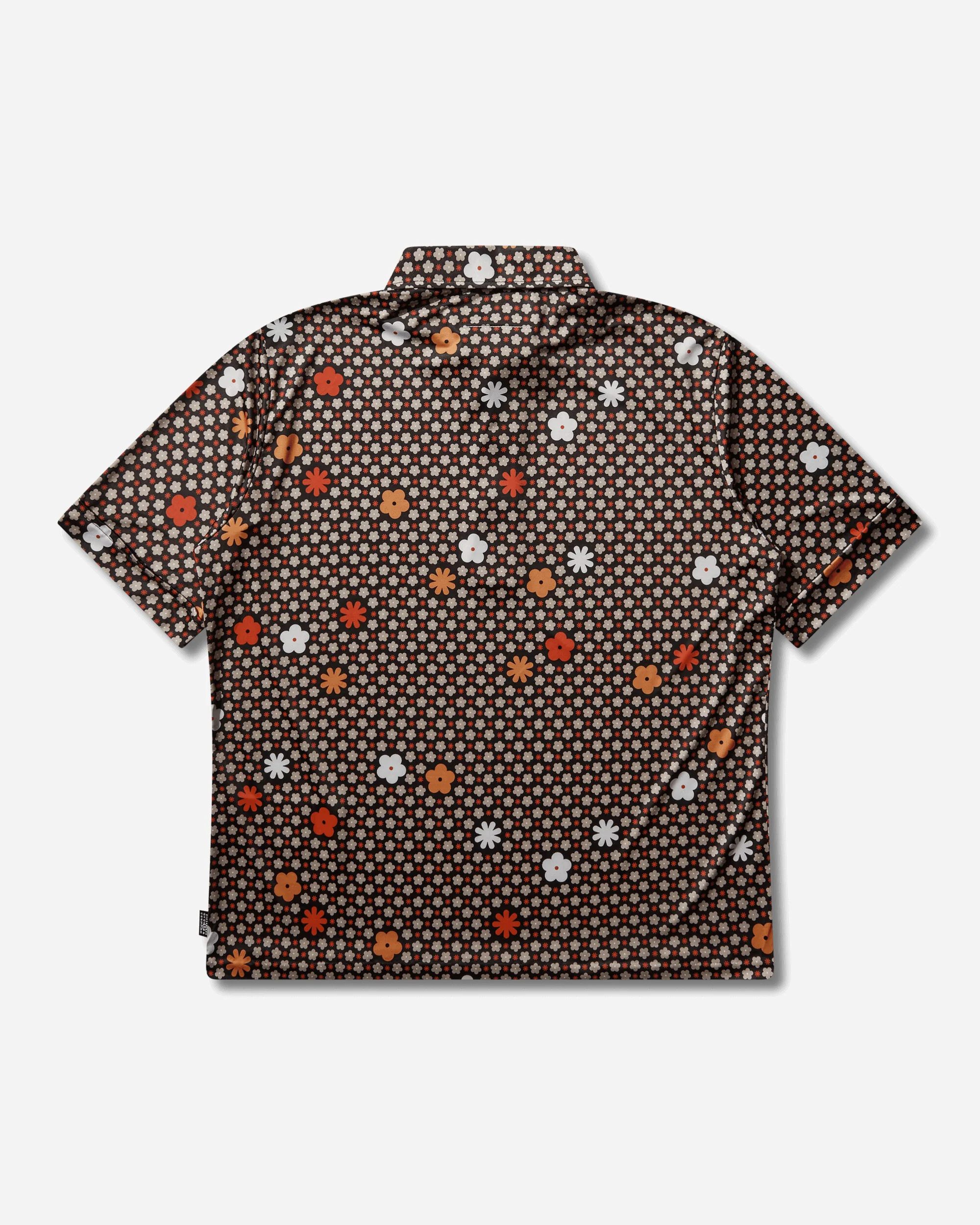 Men's Floral Polo Shirt Black / Red - Image 2