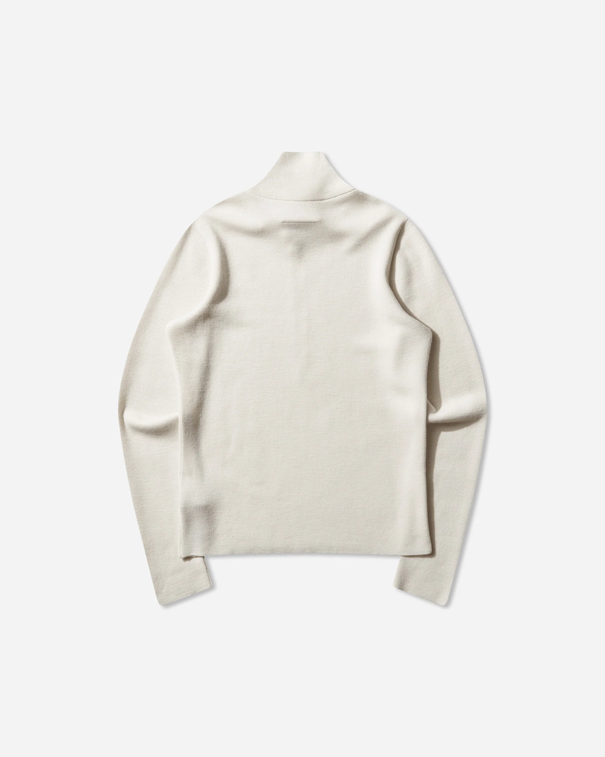 Men's Half-Zip Knit Top Off White - Image 2