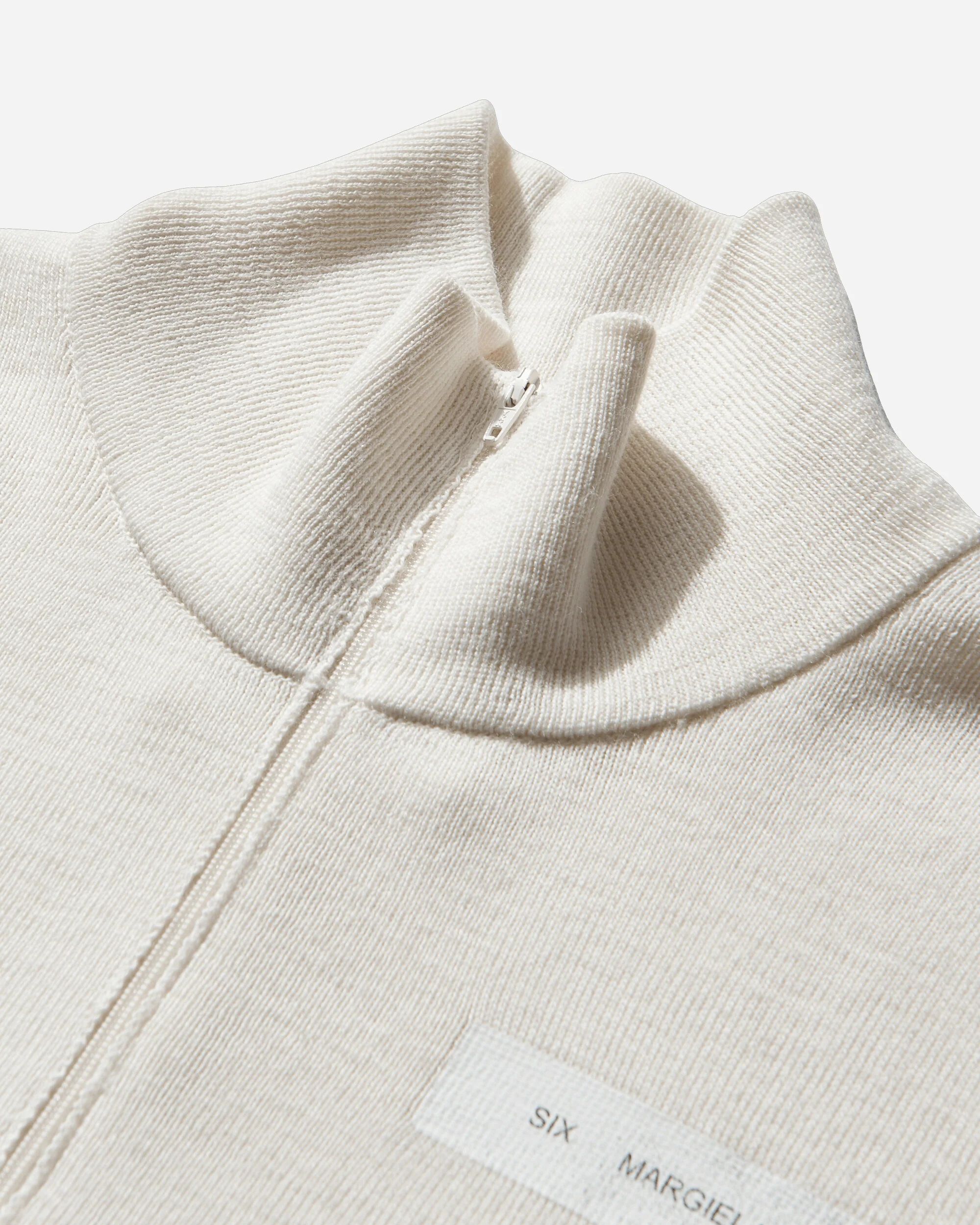 Men's Half-Zip Knit Top Off White - Image 4