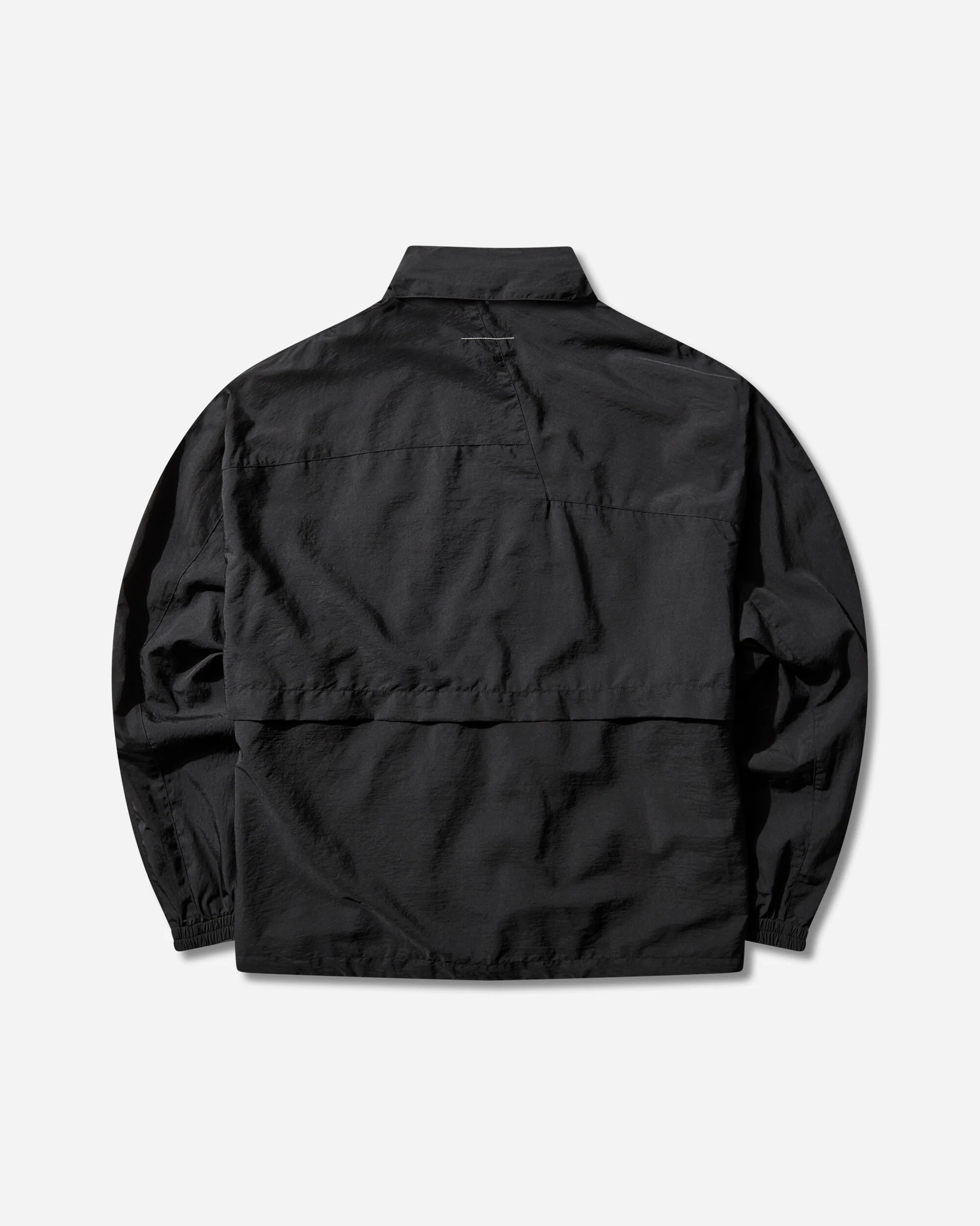 Men's Nylon Windbreaker Jacket Black - Image 2