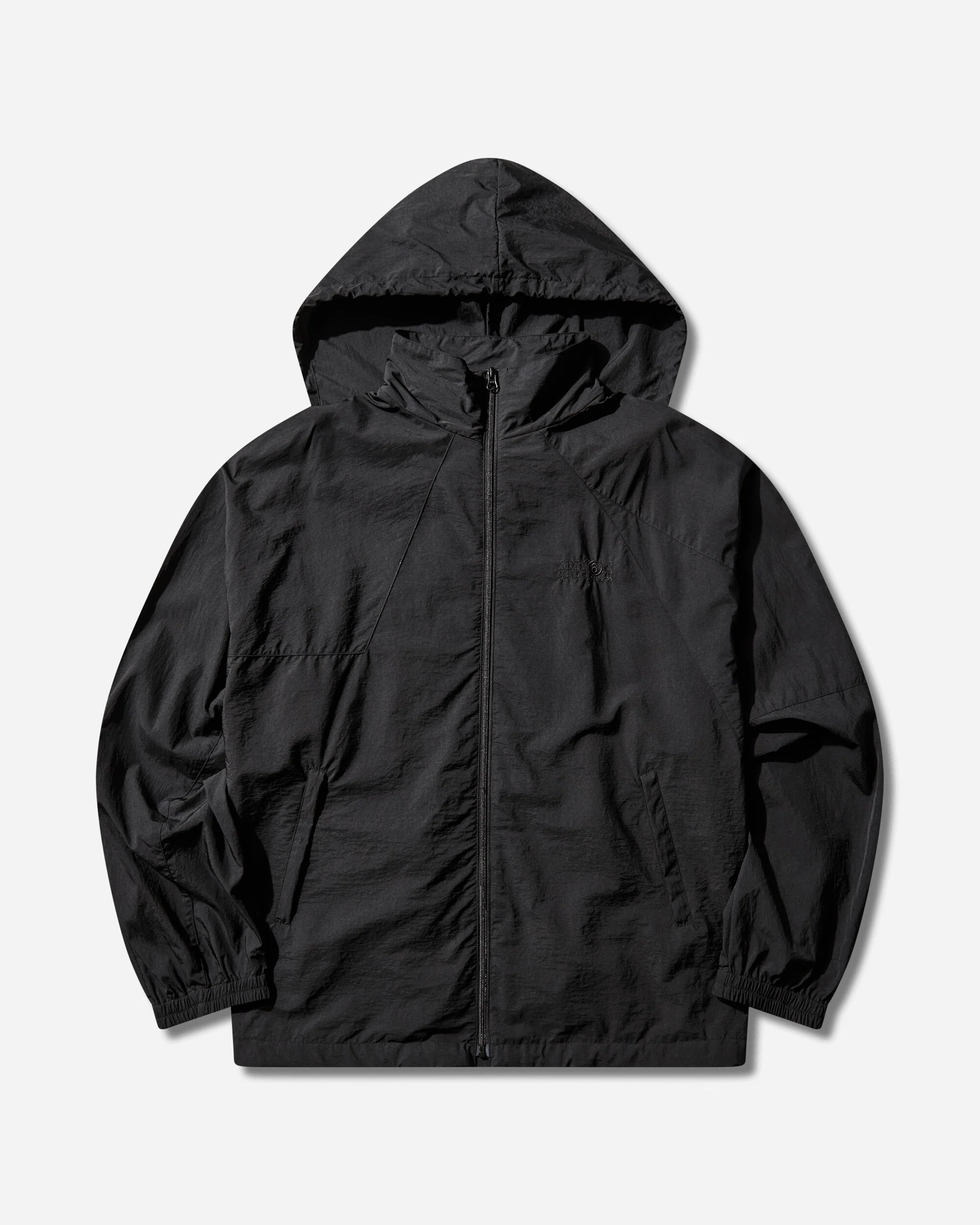 Men's Nylon Windbreaker Jacket Black - Image 3