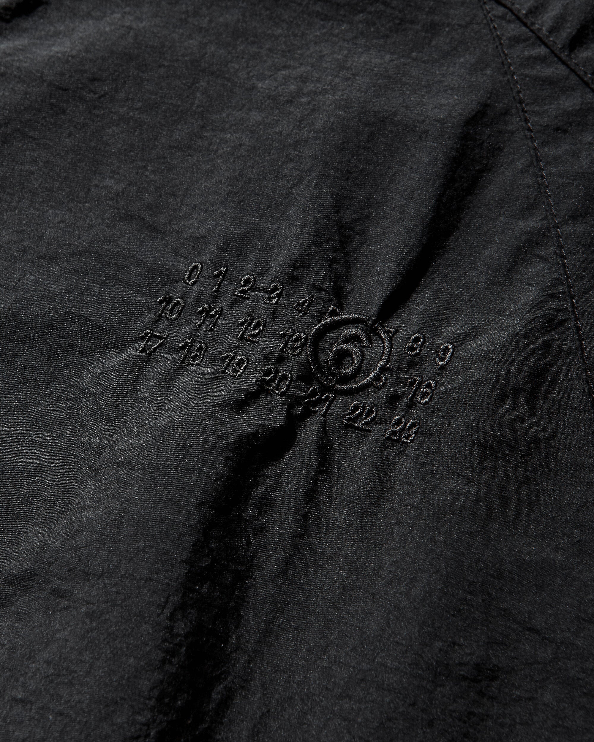 Men's Nylon Windbreaker Jacket Black - Image 4