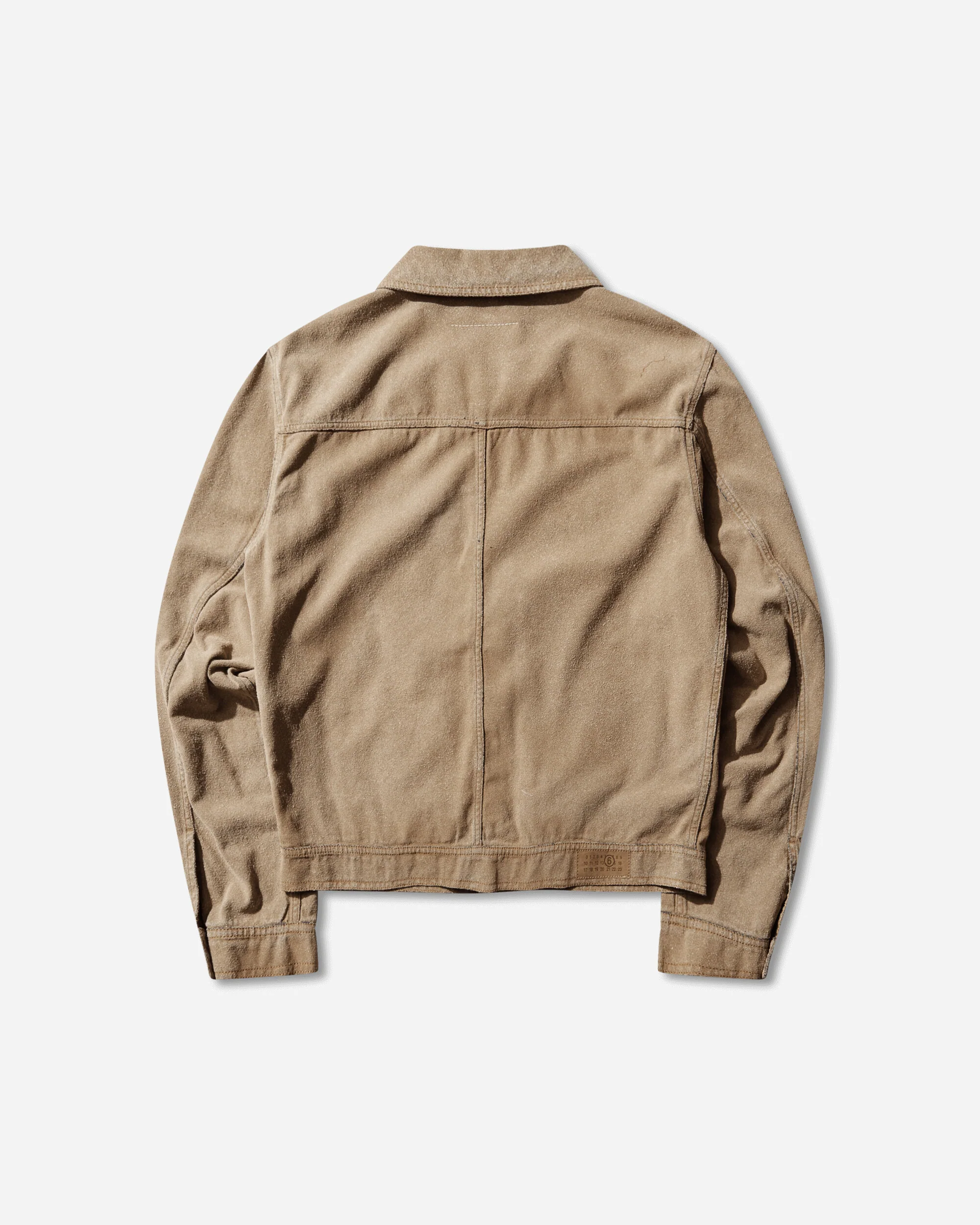 Men's Denim Trucker Jacket Sand - Image 2