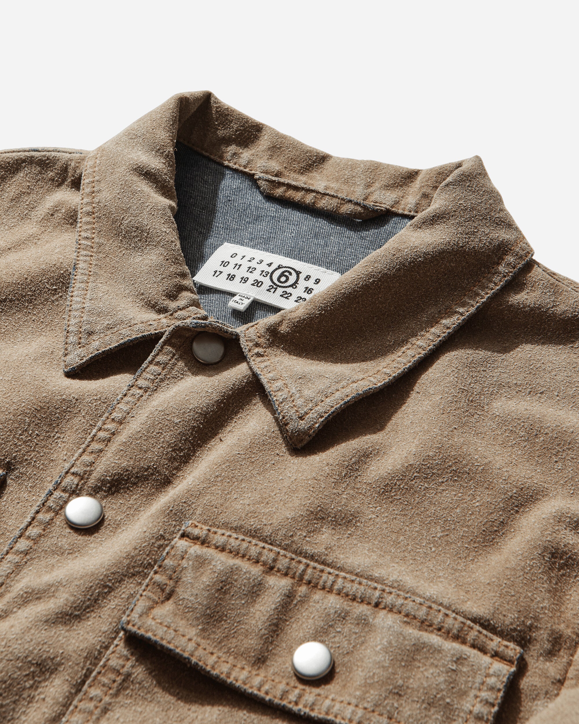 Men's Denim Trucker Jacket Sand - Image 4