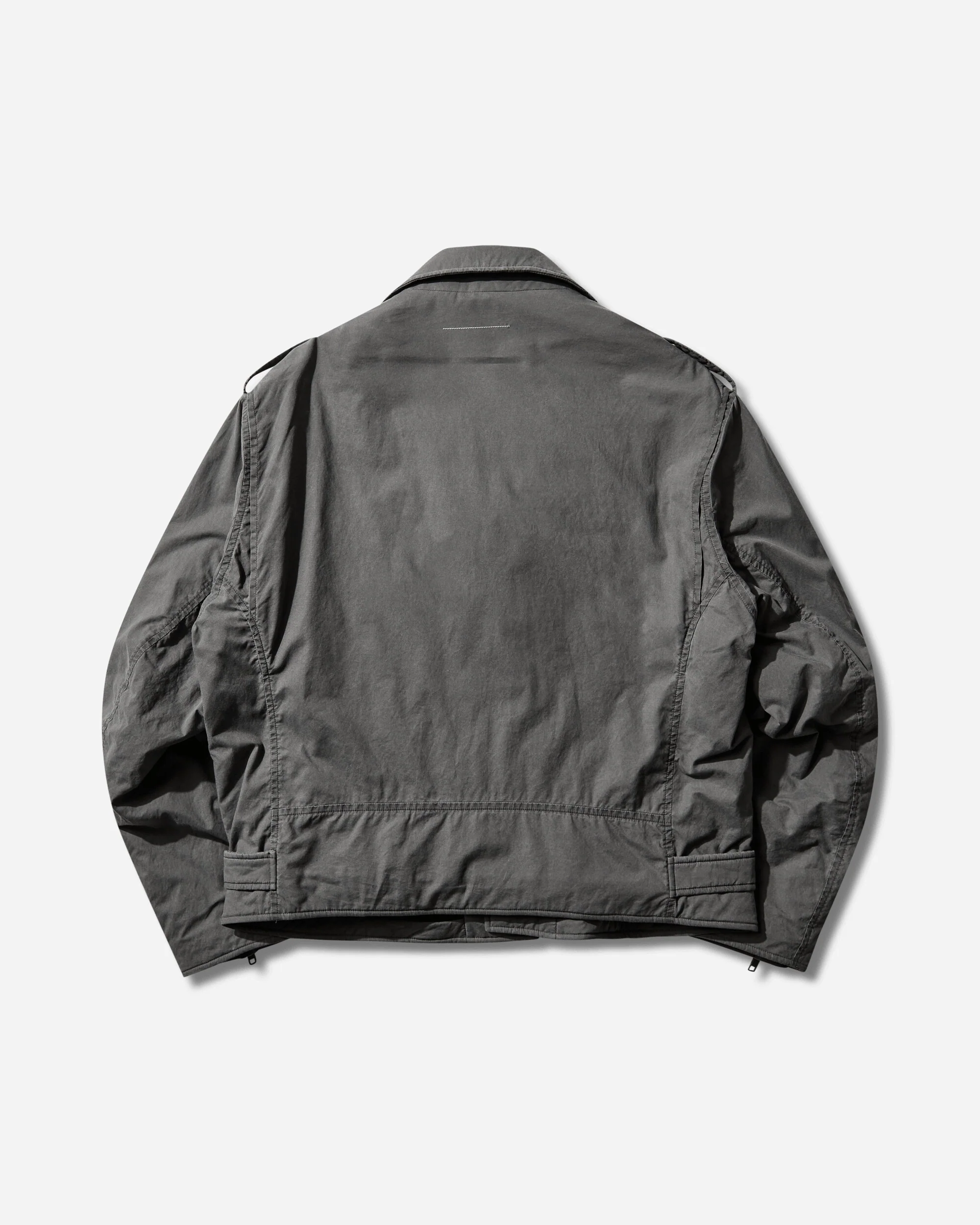 Men's Cotton-Viscose Biker Jacket Anthracite - Image 2