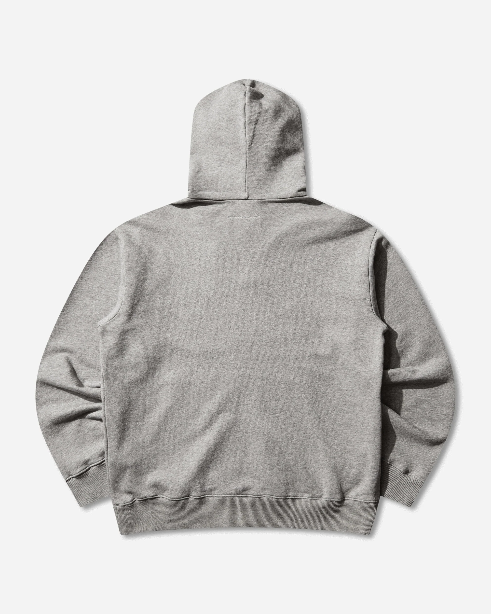 Men's Label Patch Zip Hoodie Light Grey Melange - Image 2