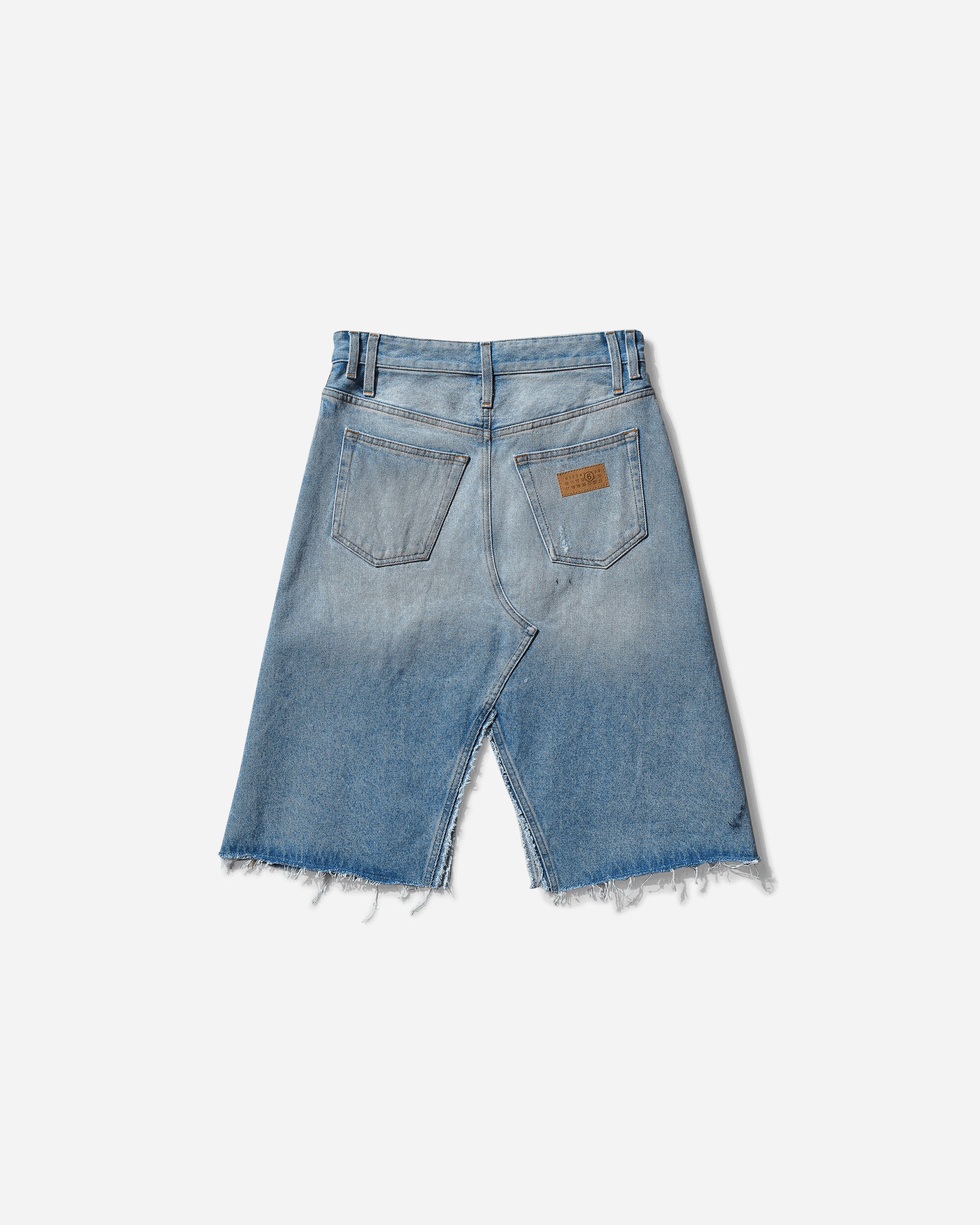 Women's Distressed Denim Skirt Blue - Image 2