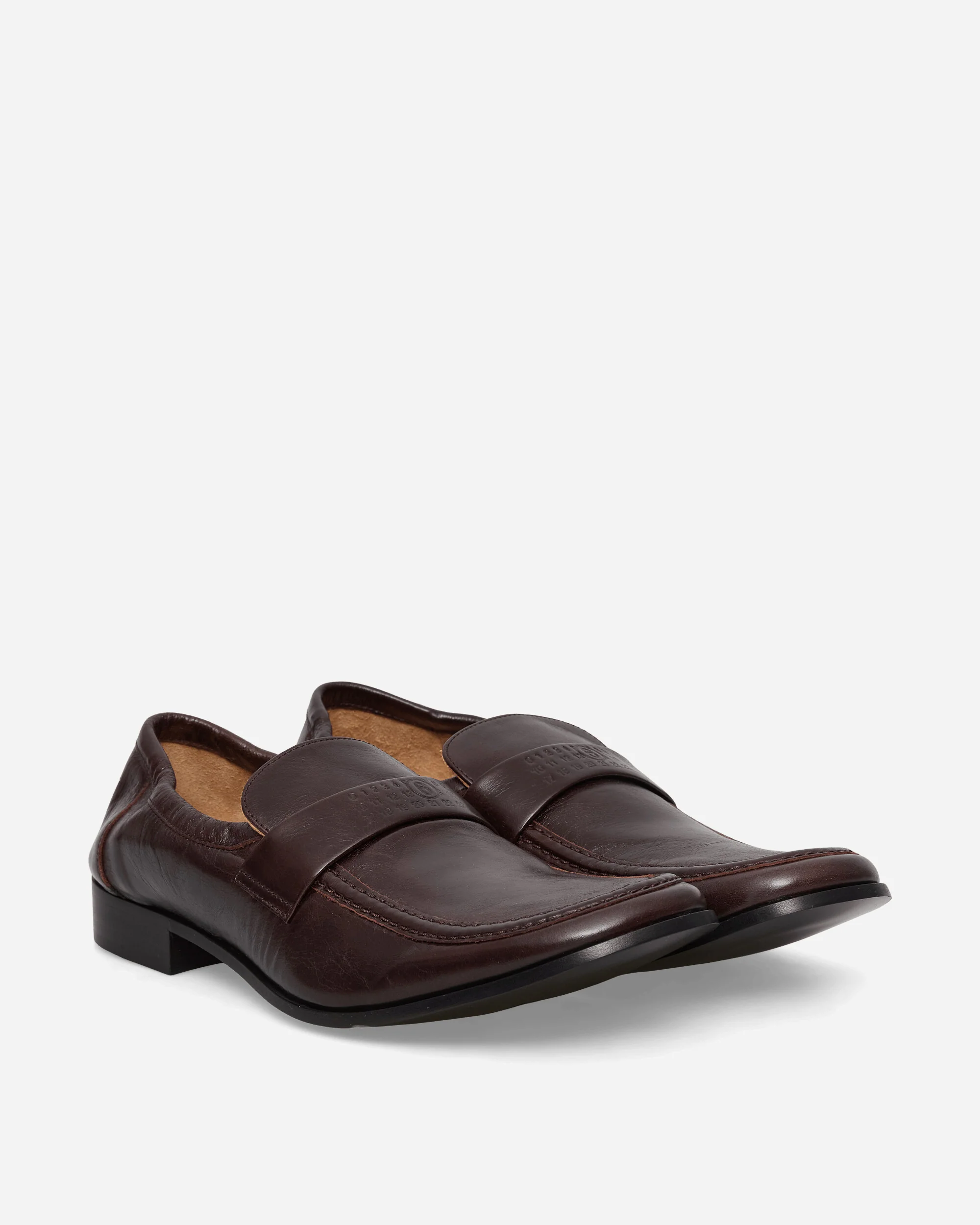 Men's Swing-Toe Leather Loafers Brown - Image 2
