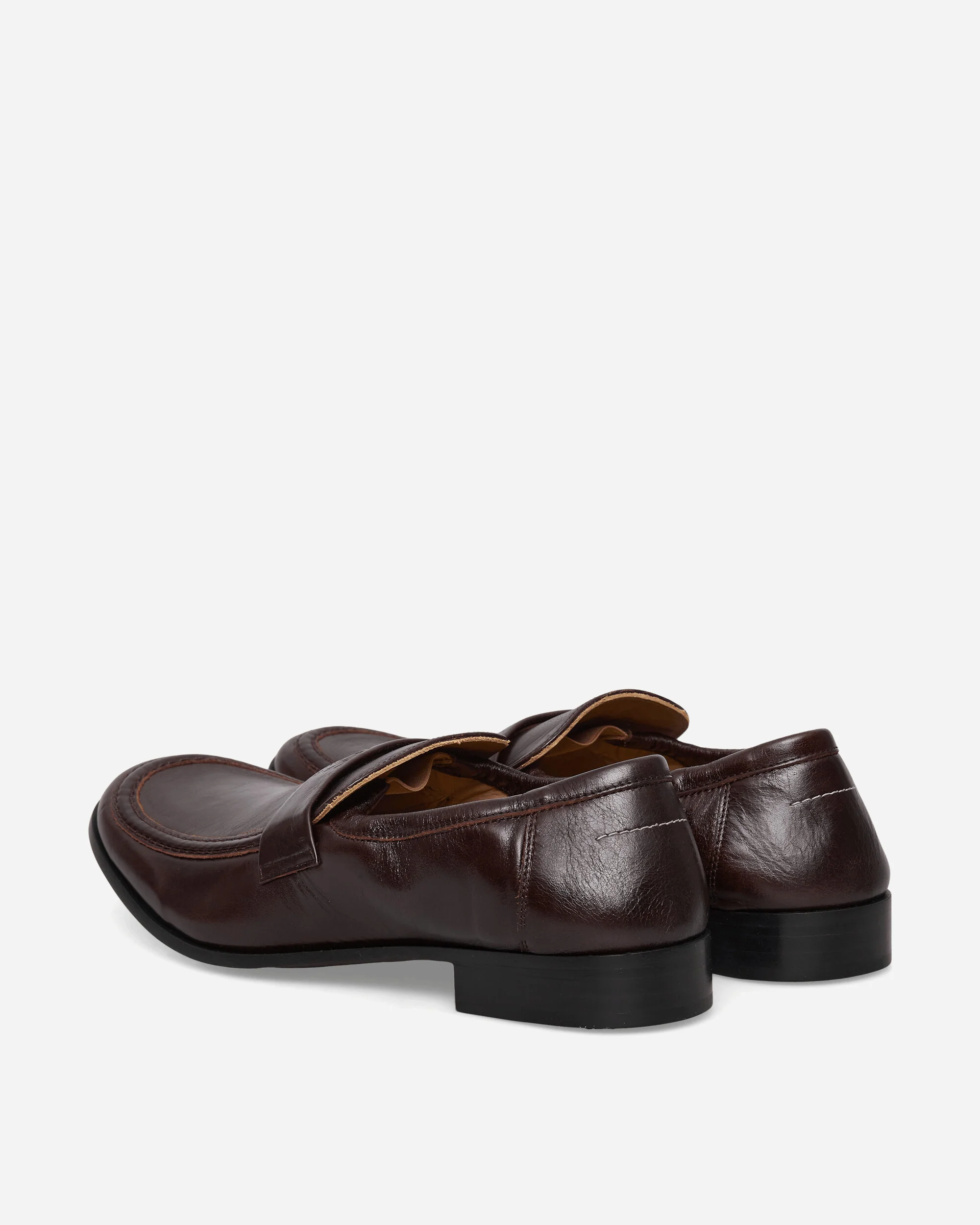 Men's Swing-Toe Leather Loafers Brown - Image 4