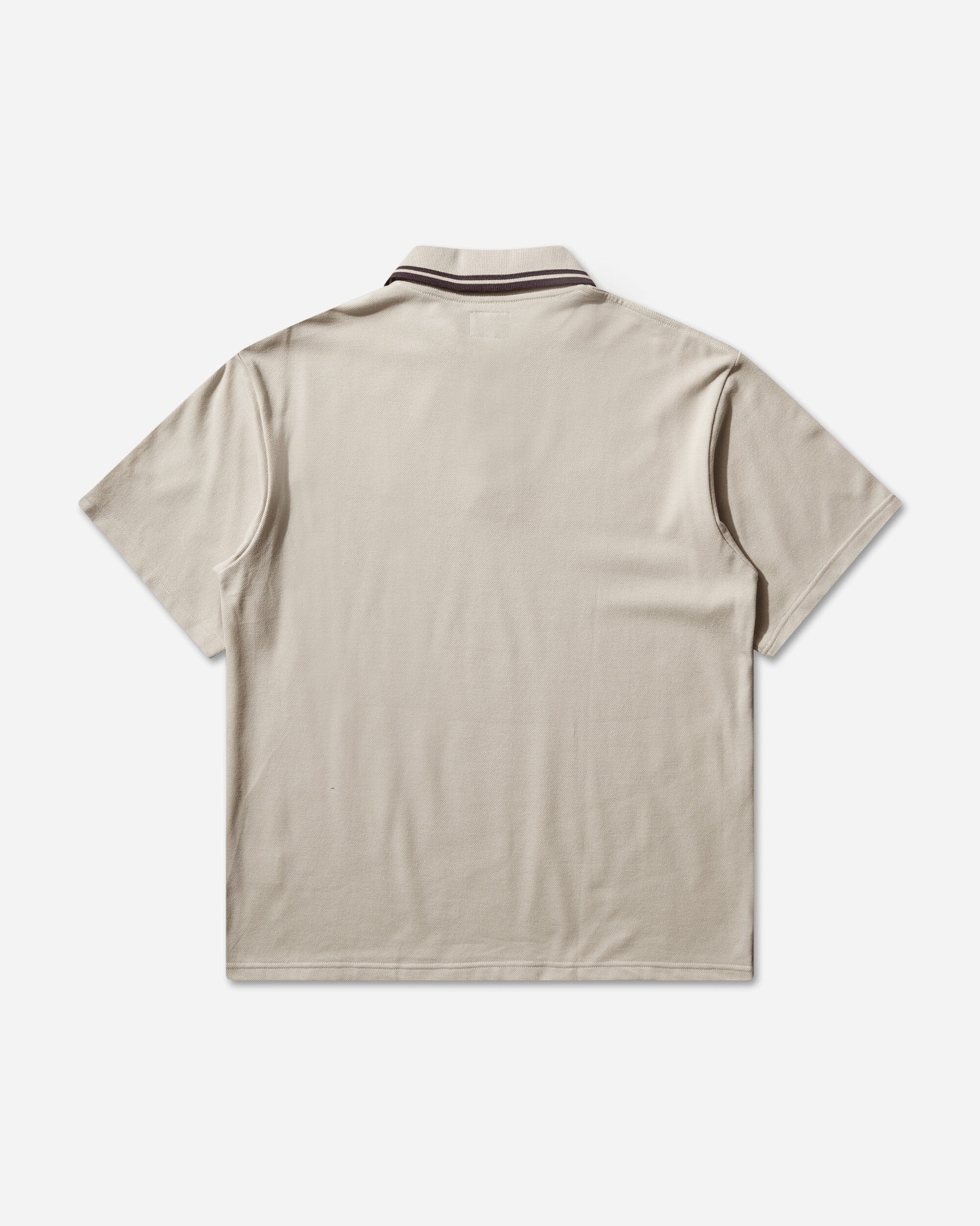 Men's Regular Collar Polo Shirt Beige - Image 2