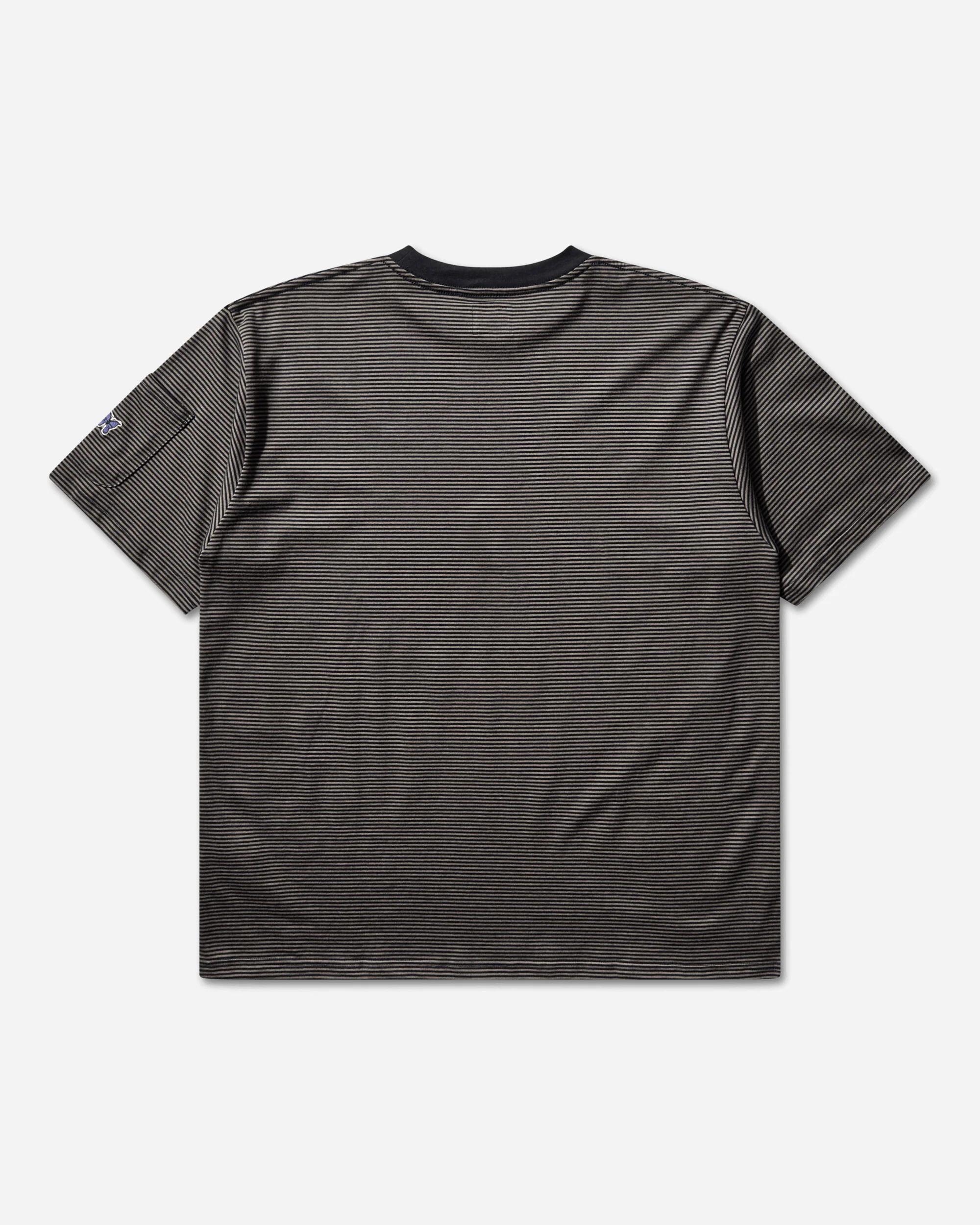 Men's Stripe Crewneck T-Shirt Navy / Mocha - Image 2