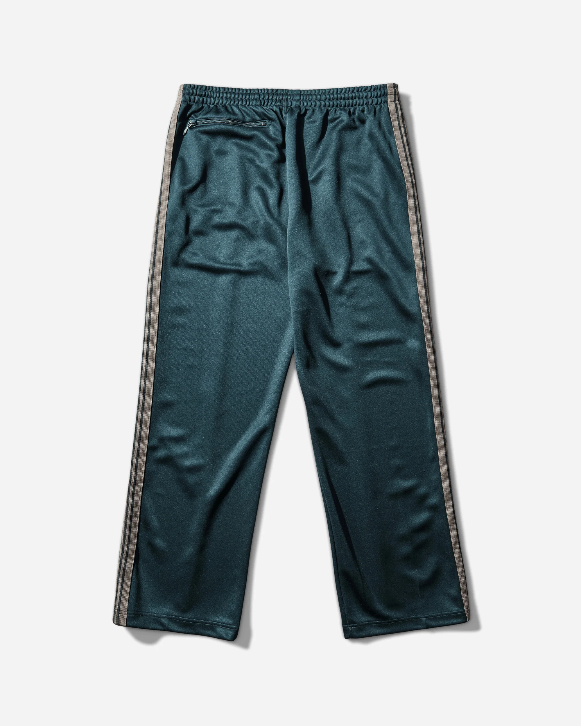 Men's Poly Smooth Narrow Track Pants Green - Image 2