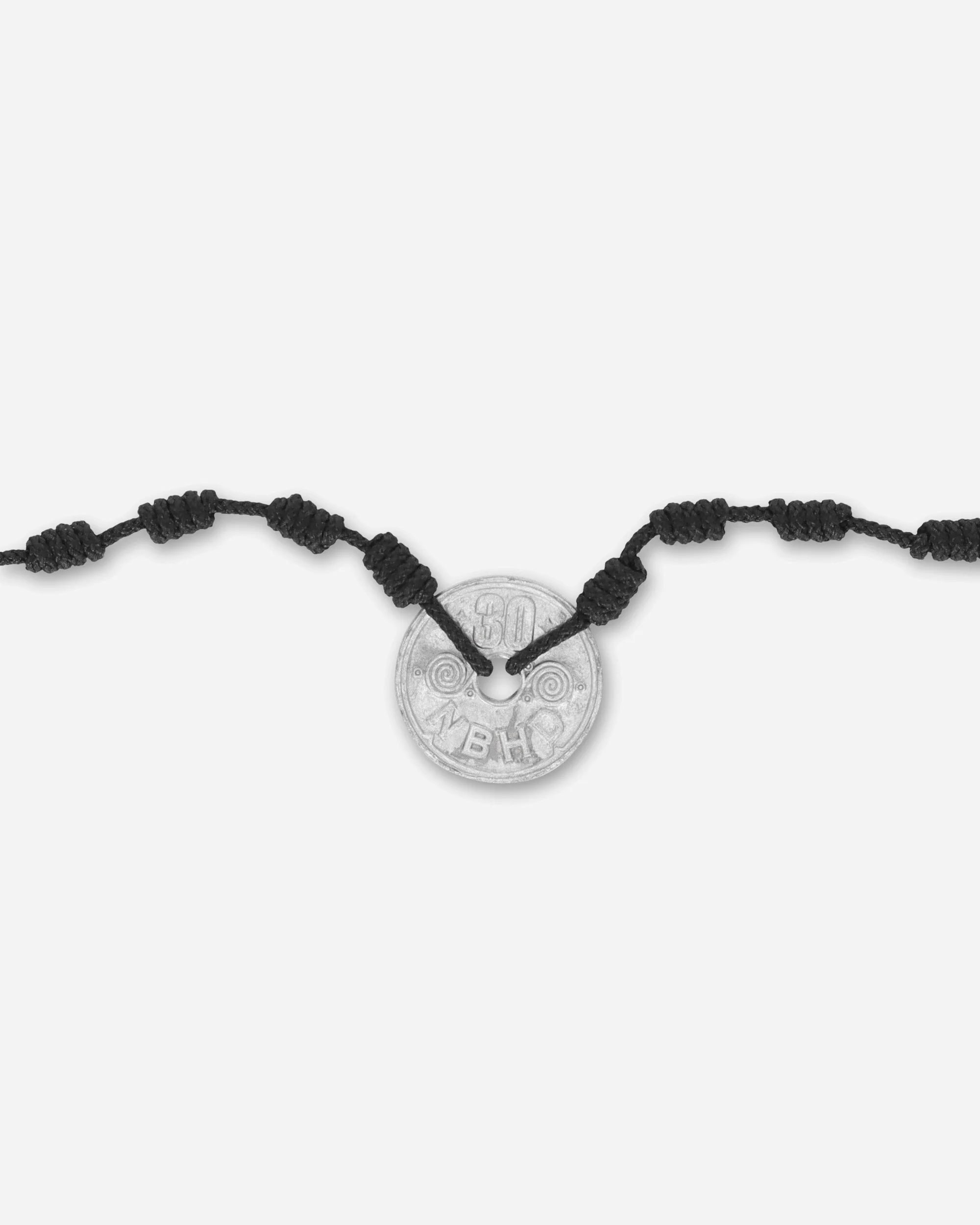 Cord Coin Necklace Black - Image 4