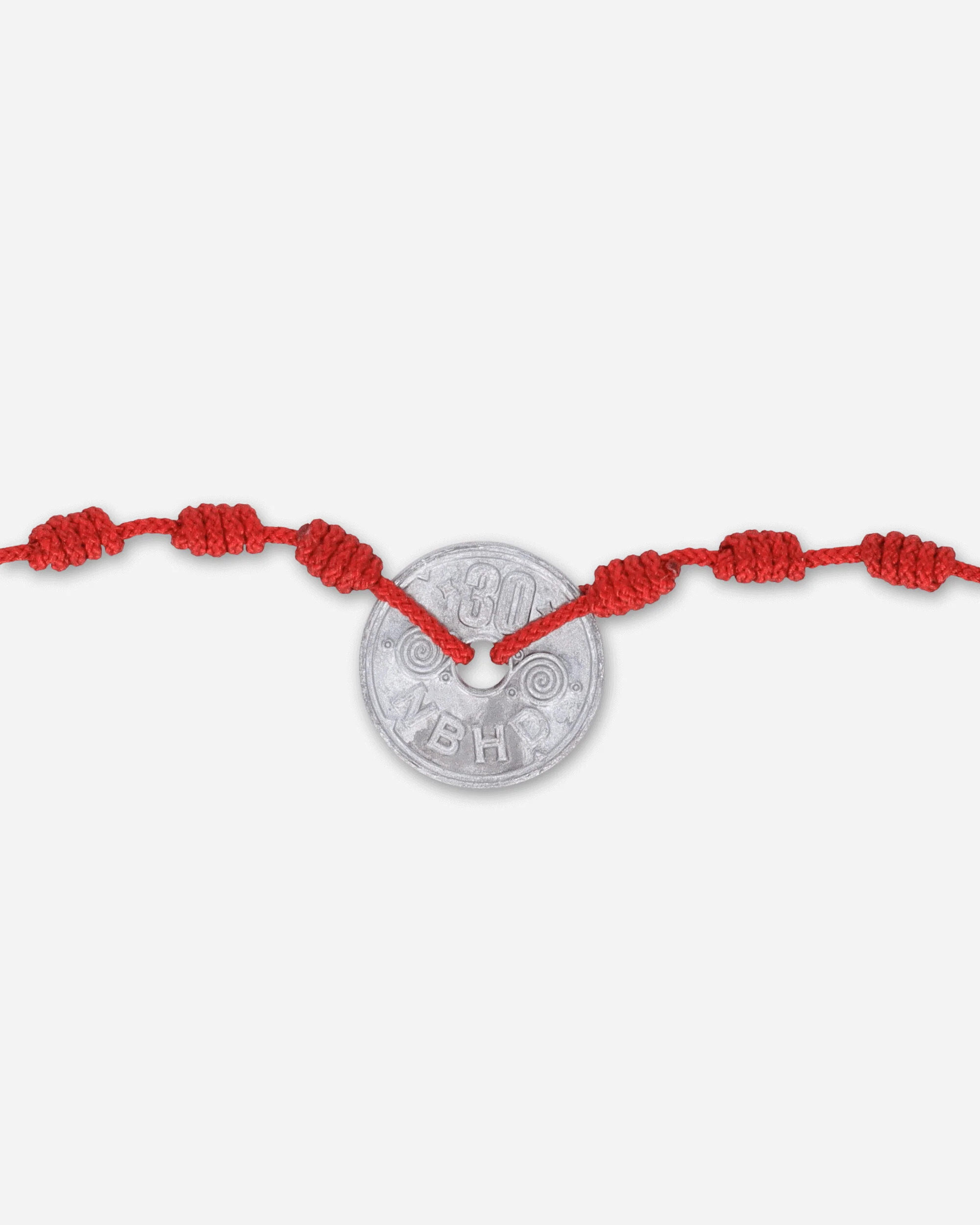 Cord Coin Necklace Red - Image 4