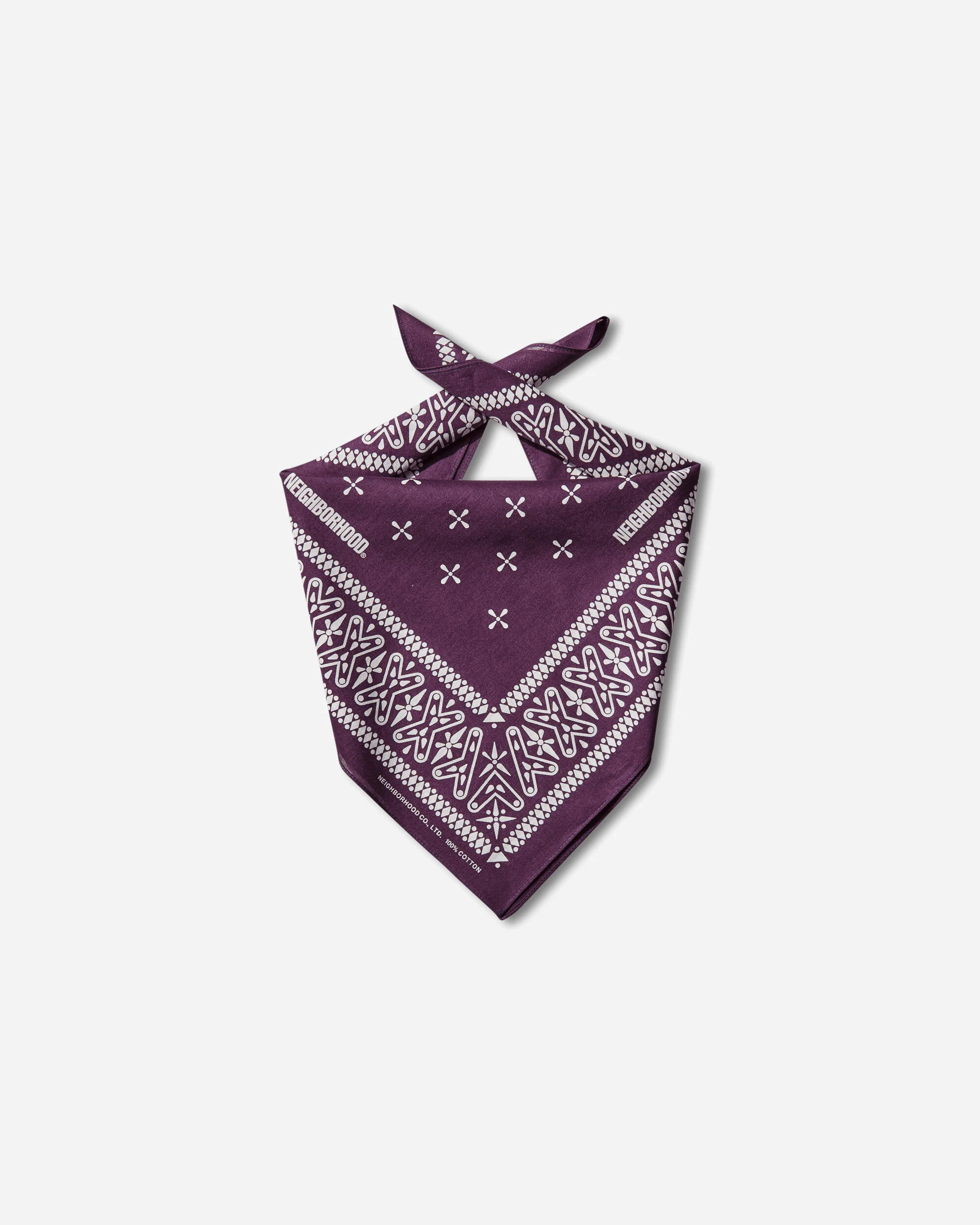 Cross Pattern Bandana Purple - Image 2