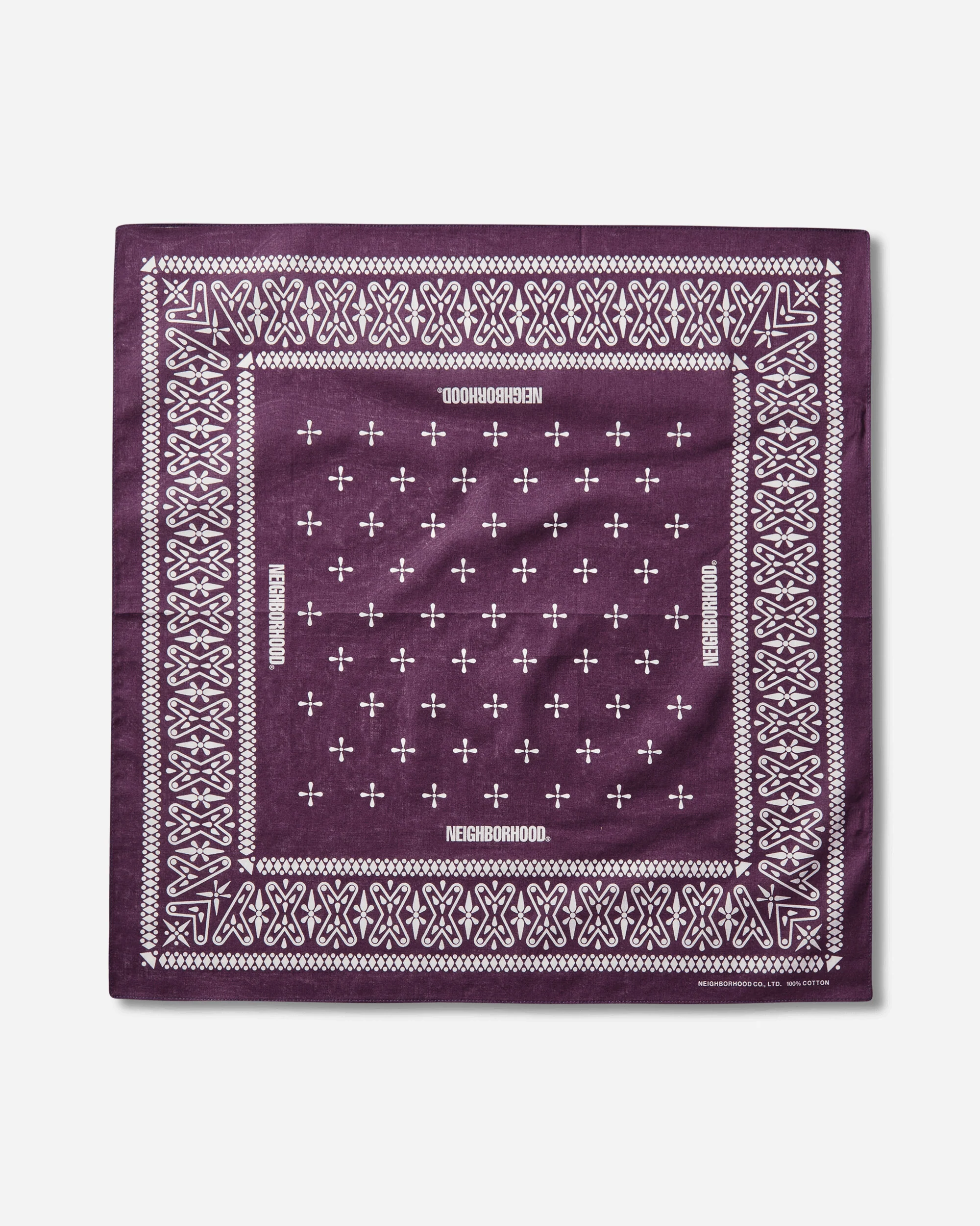 Cross Pattern Bandana Purple - Image 3