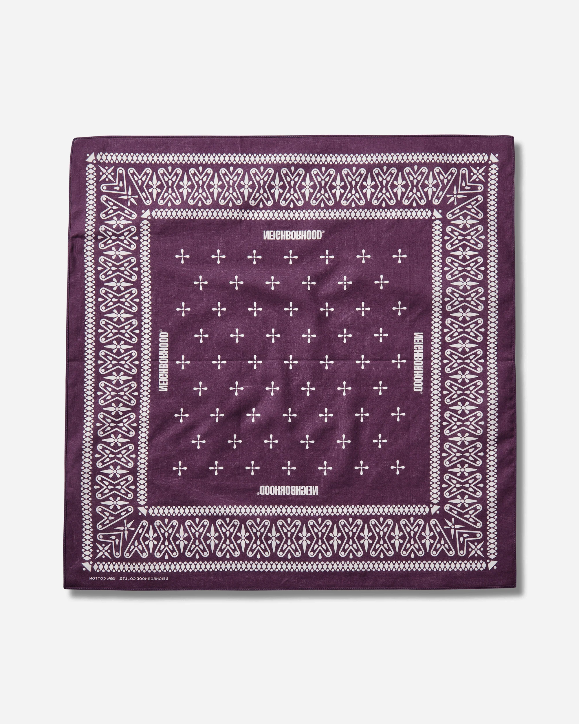 Cross Pattern Bandana Purple - Image 4