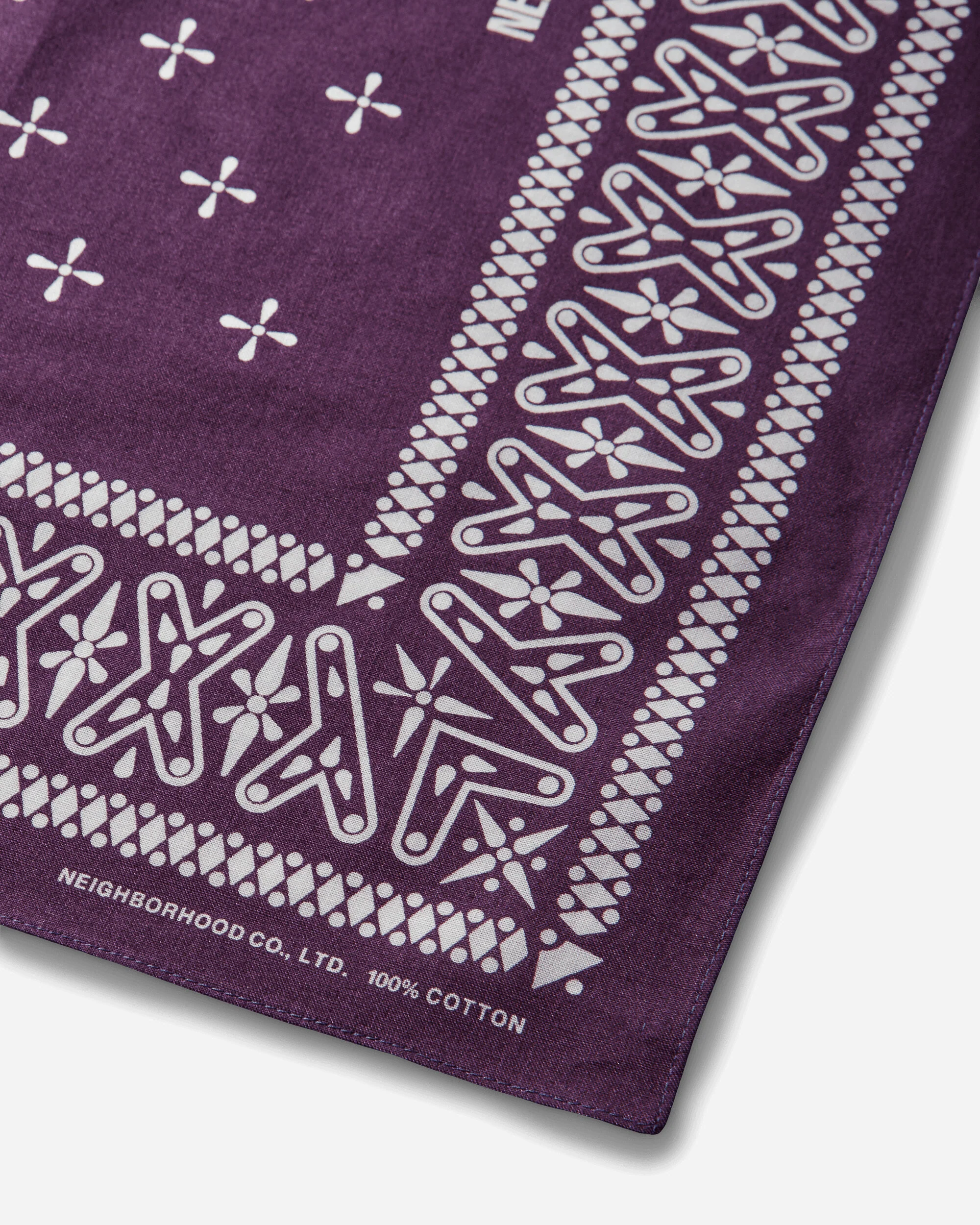 Cross Pattern Bandana Purple - Image 5