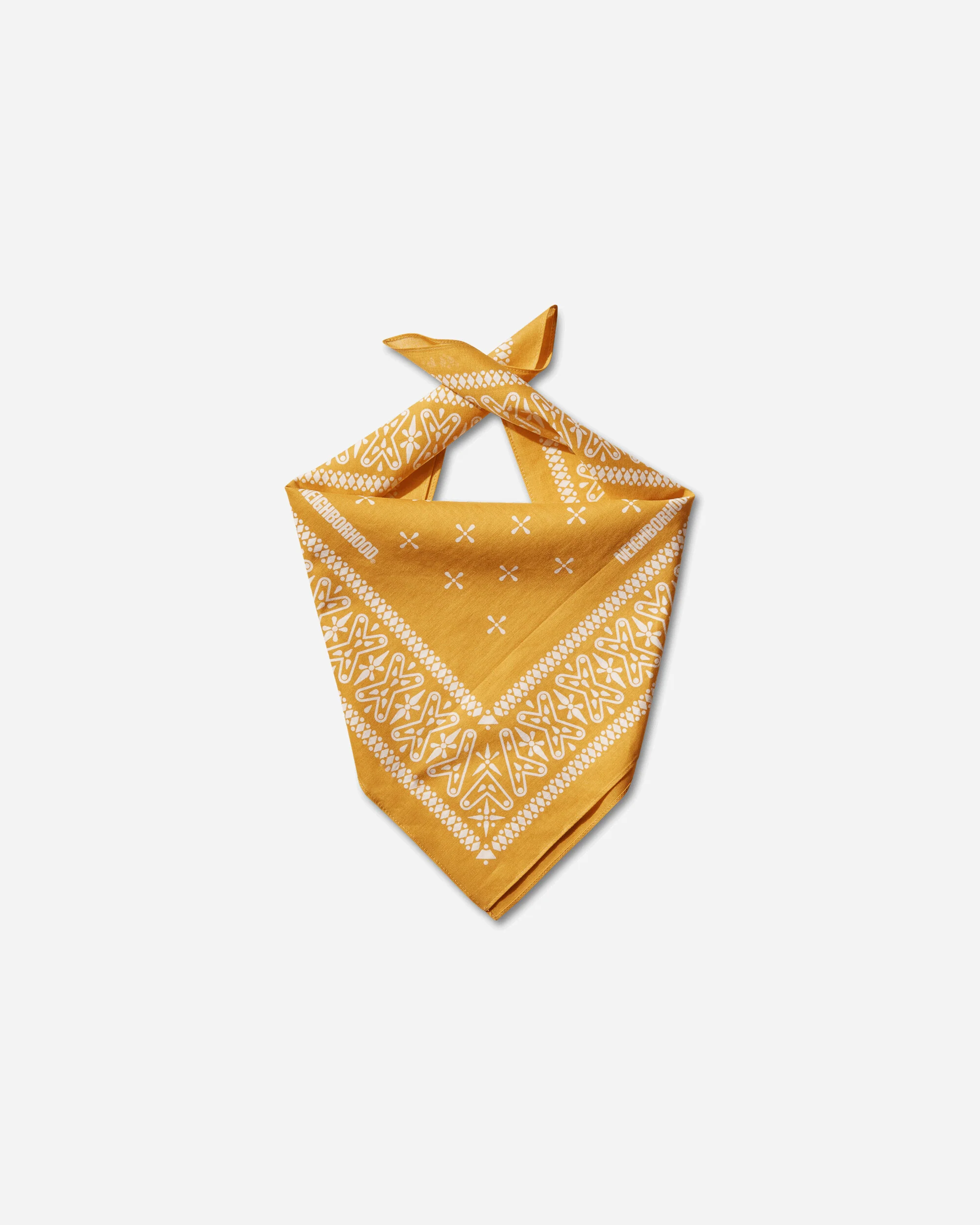 Cross Pattern Bandana Yellow - Image 2