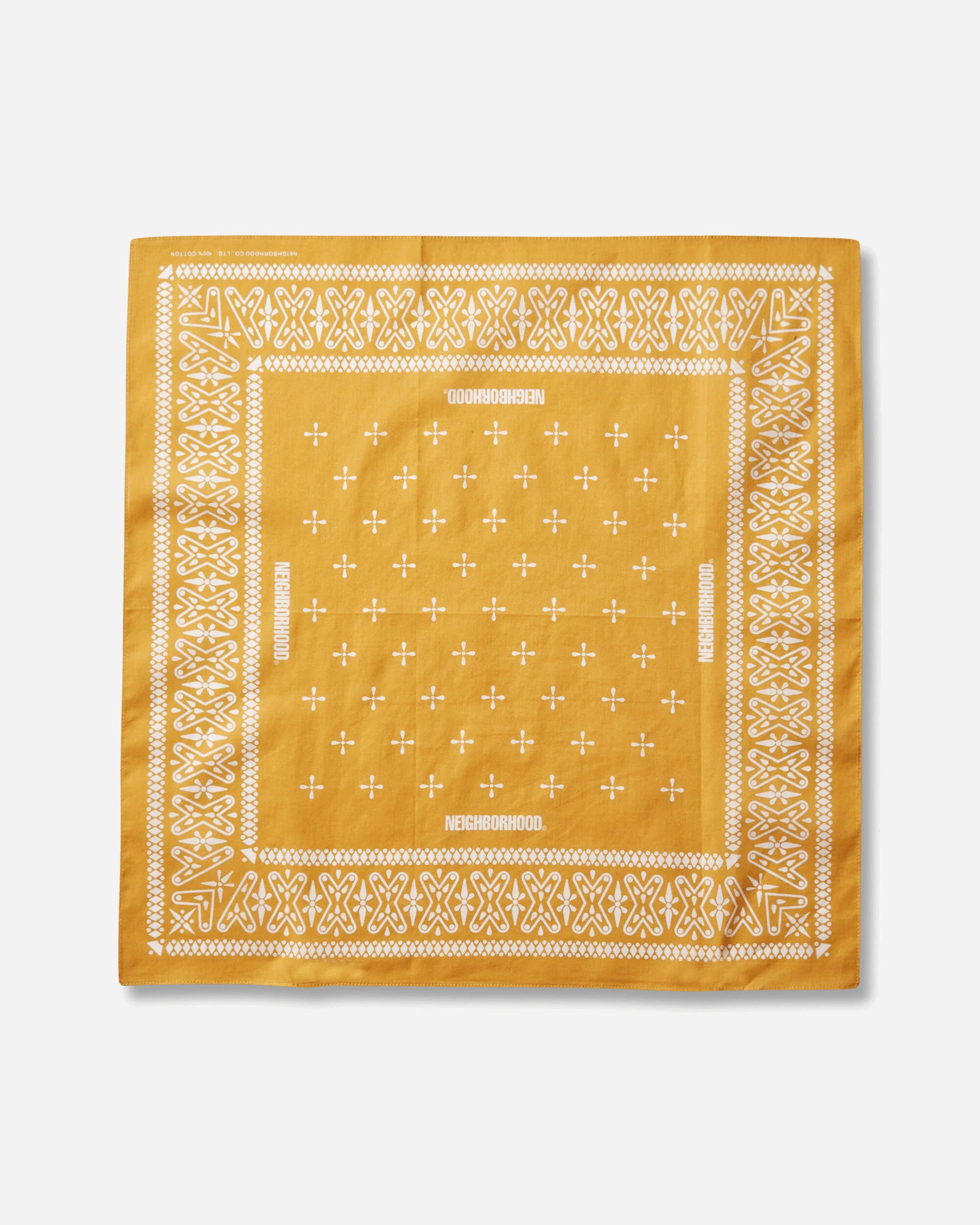 Cross Pattern Bandana Yellow - Image 3