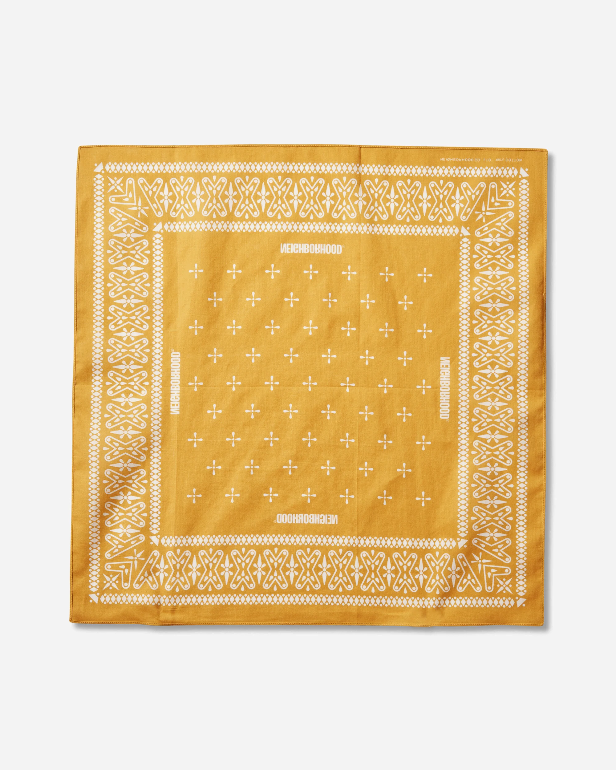Cross Pattern Bandana Yellow - Image 4