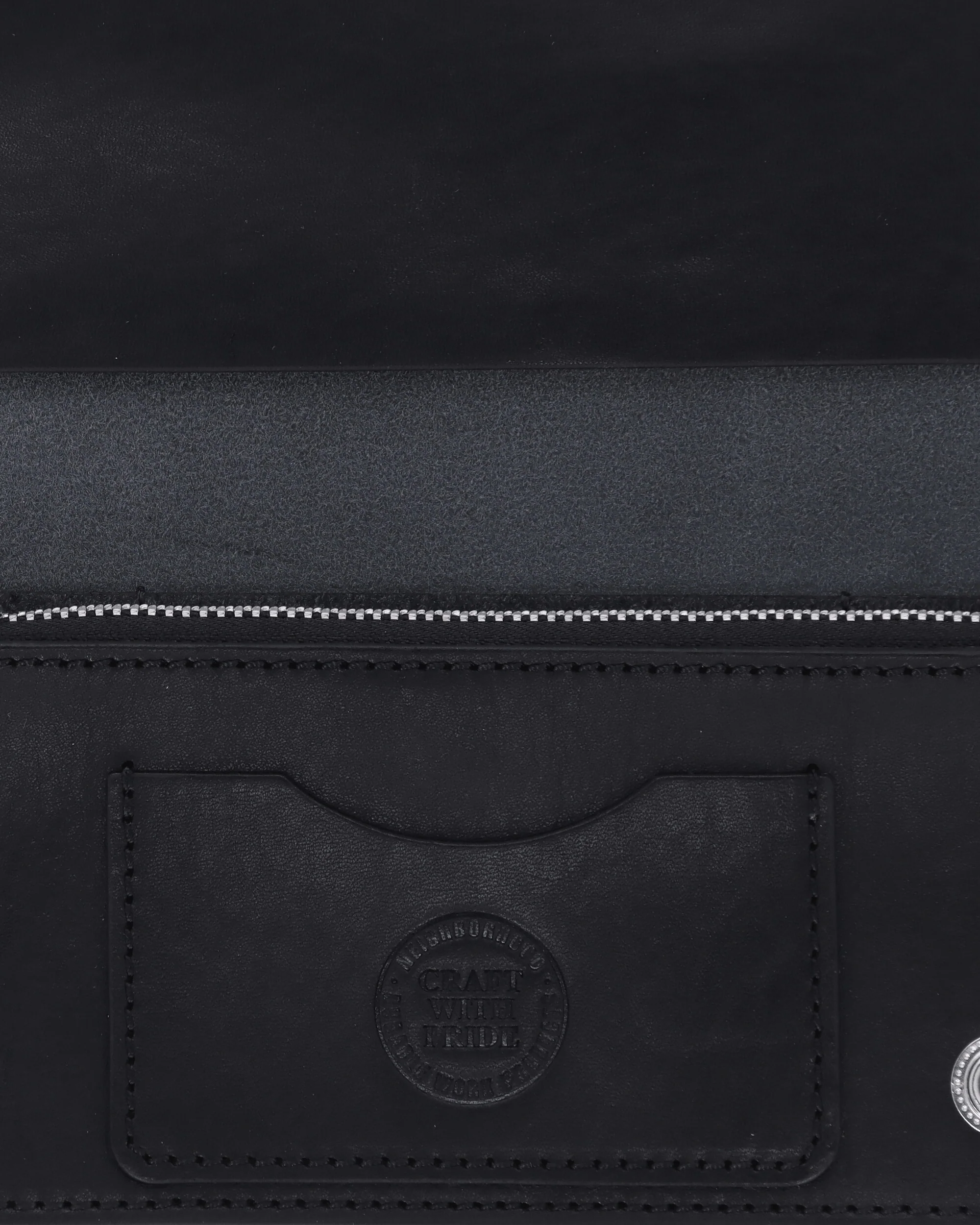 Leather Trucker Wallet Black - Image 5