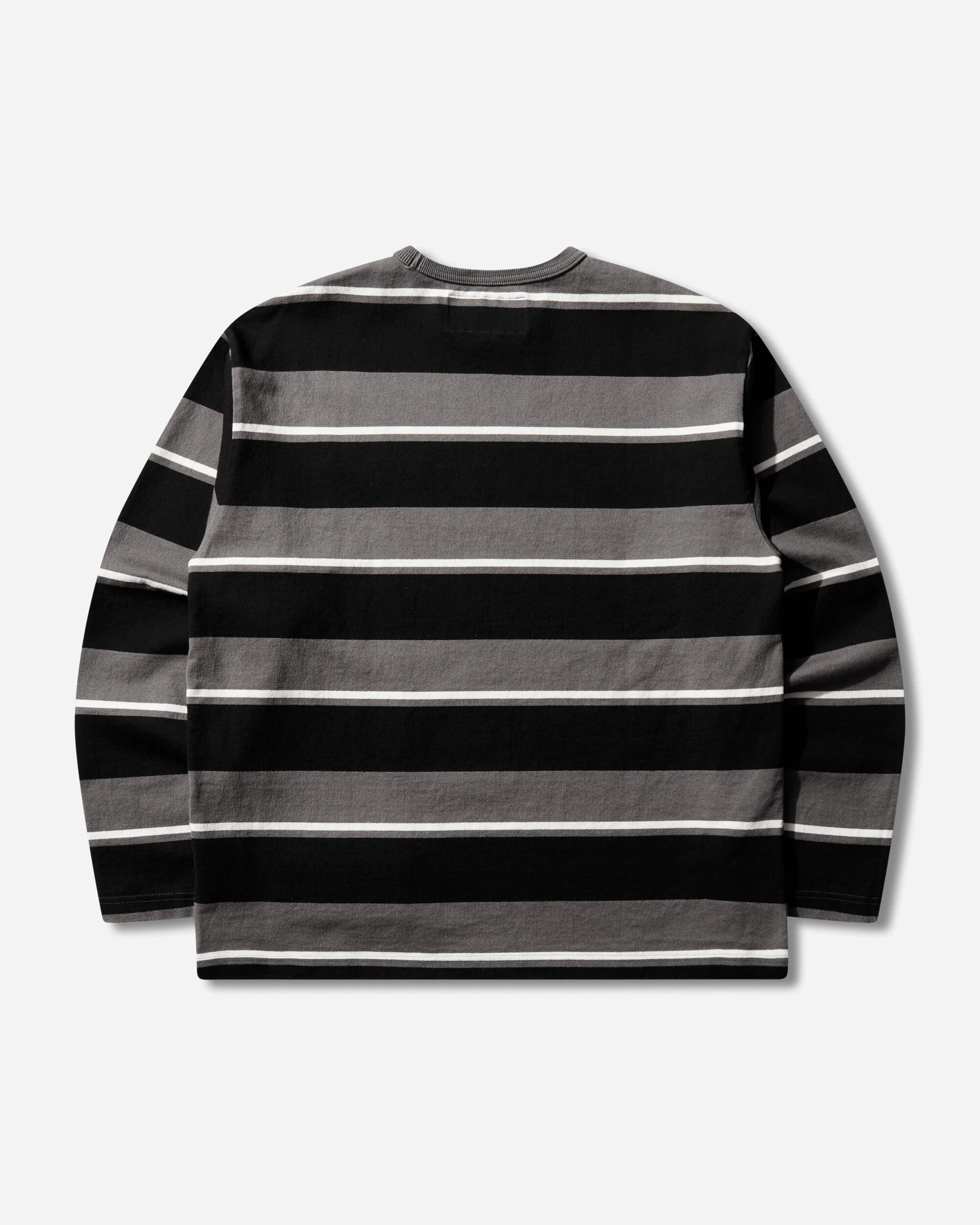 Men's Border Longsleeve T-Shirt Grey - Image 2
