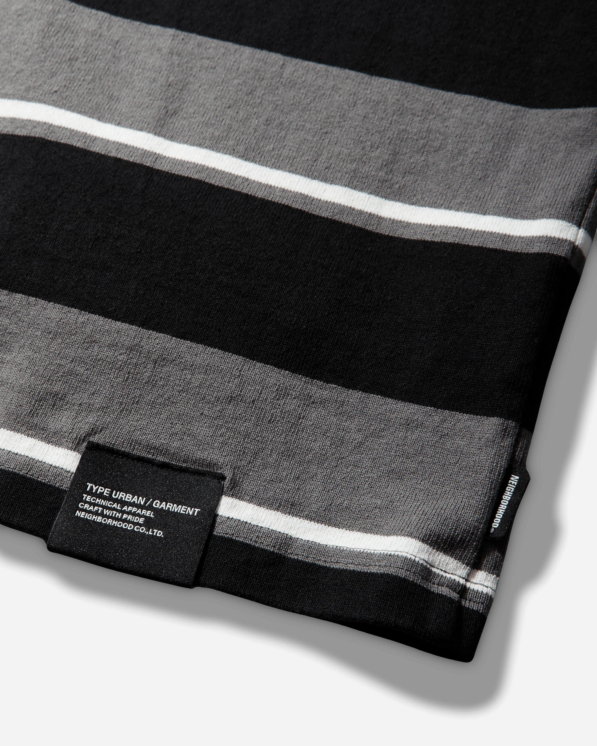 Men's Border Longsleeve T-Shirt Grey - Image 4