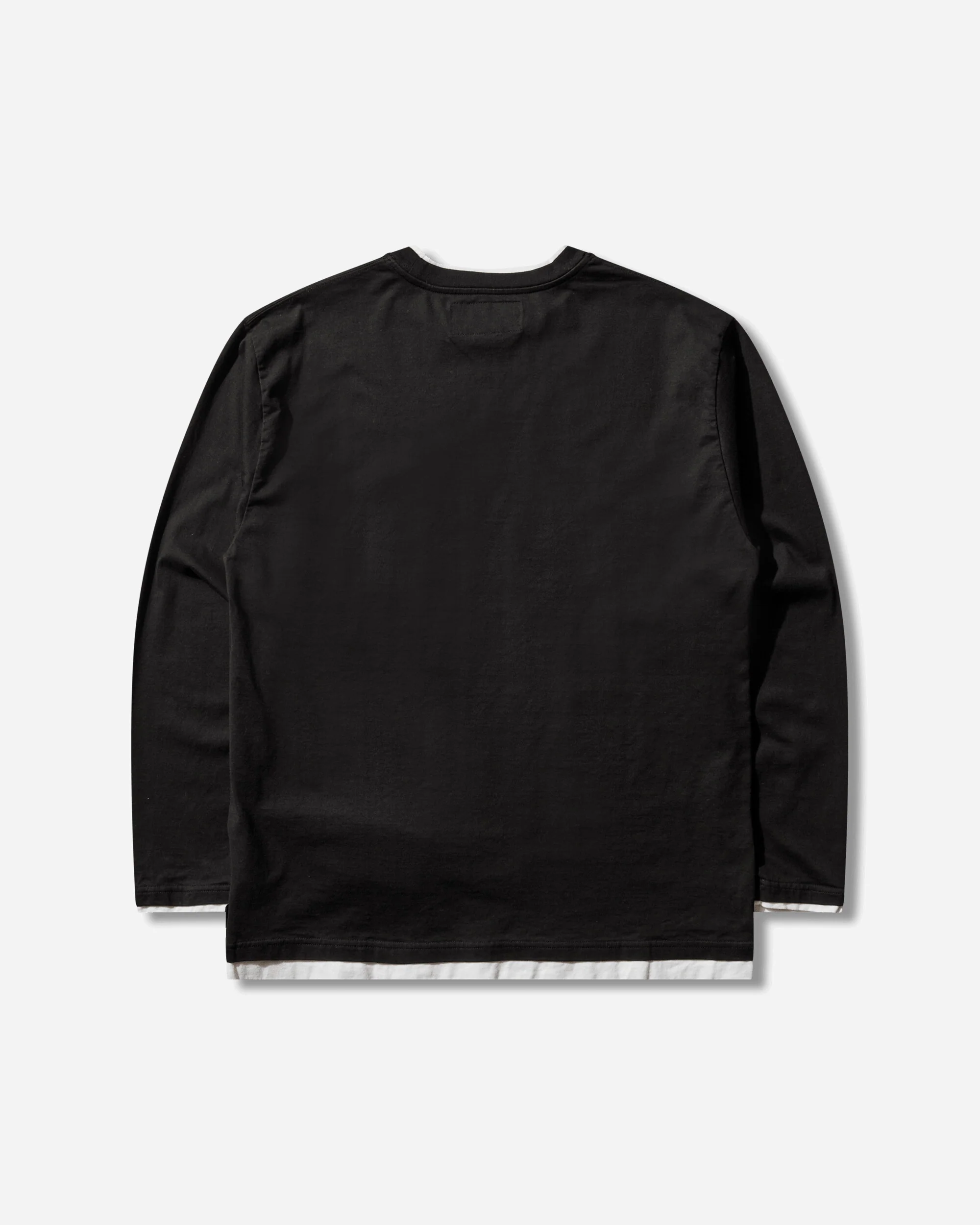 Men's BW Layered Trim Longsleeve T-Shirt Black - Image 2