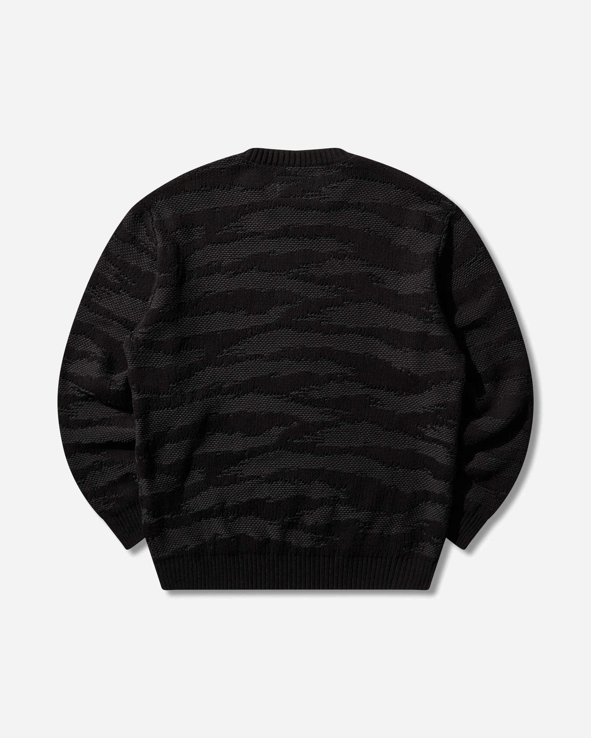 Men's Camo Pattern Crewneck Sweater Black - Image 2
