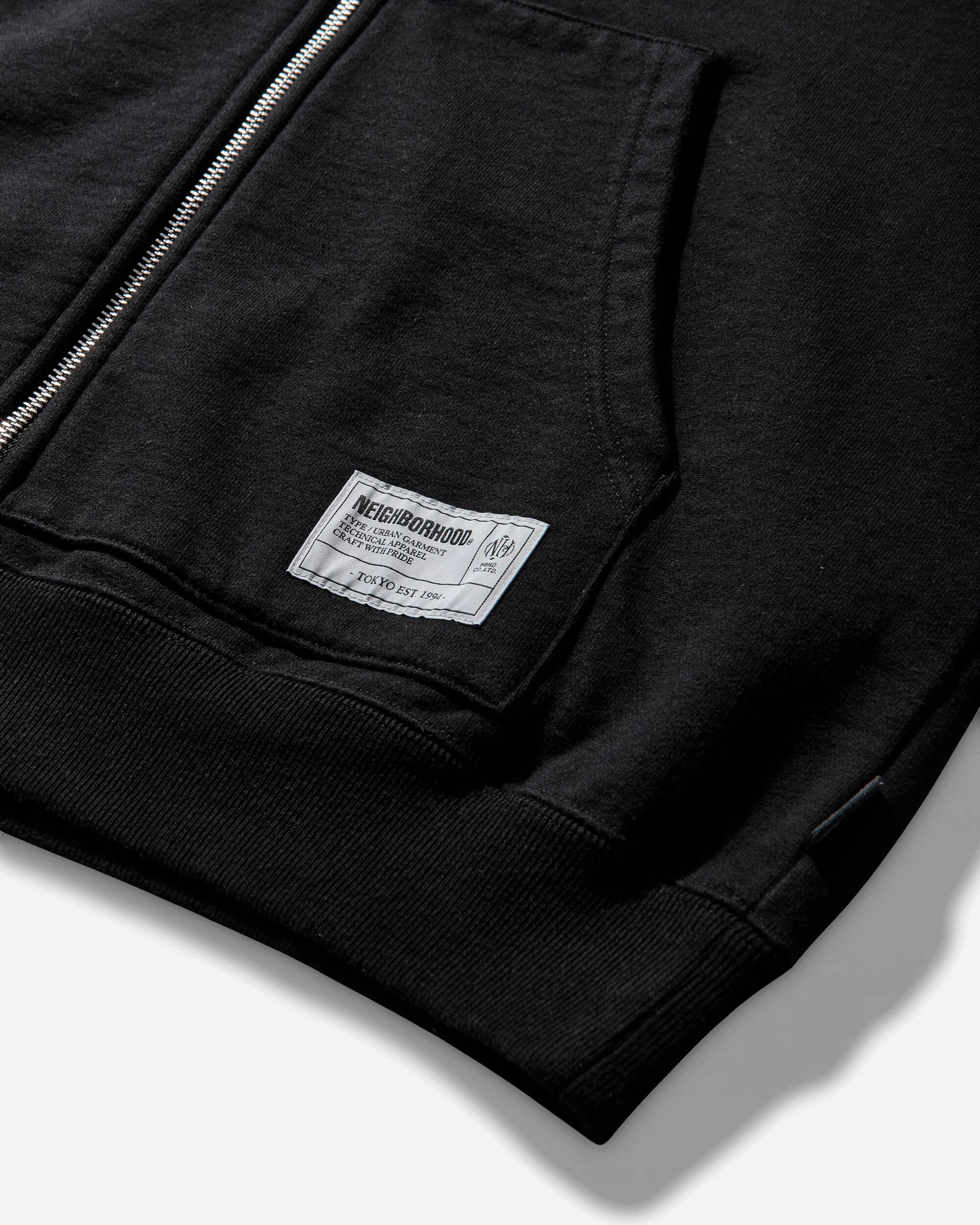 Men's Classic Sweat Zip Hoodie Black - Image 3