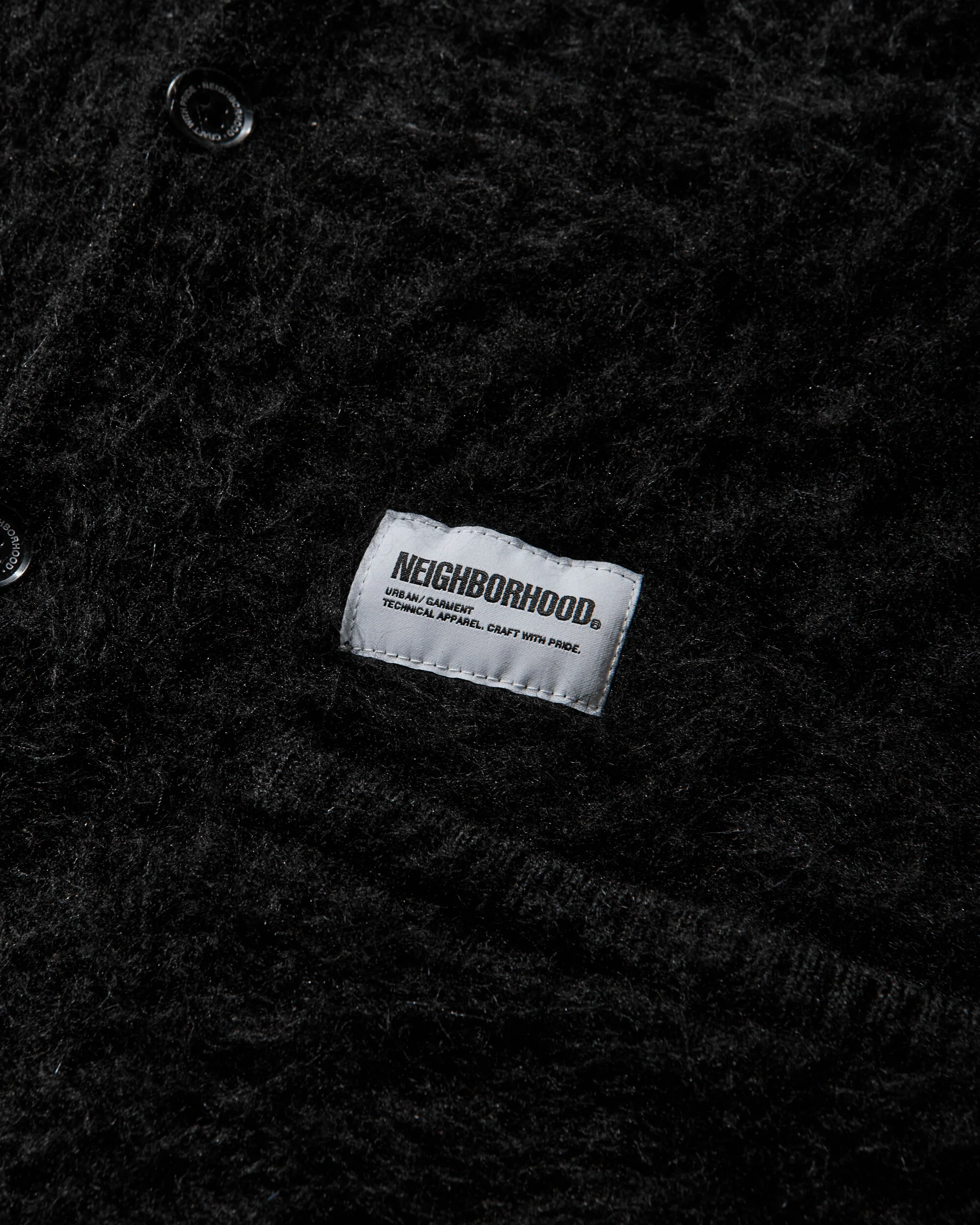 Men's Mohair Cardigan Black - Image 3