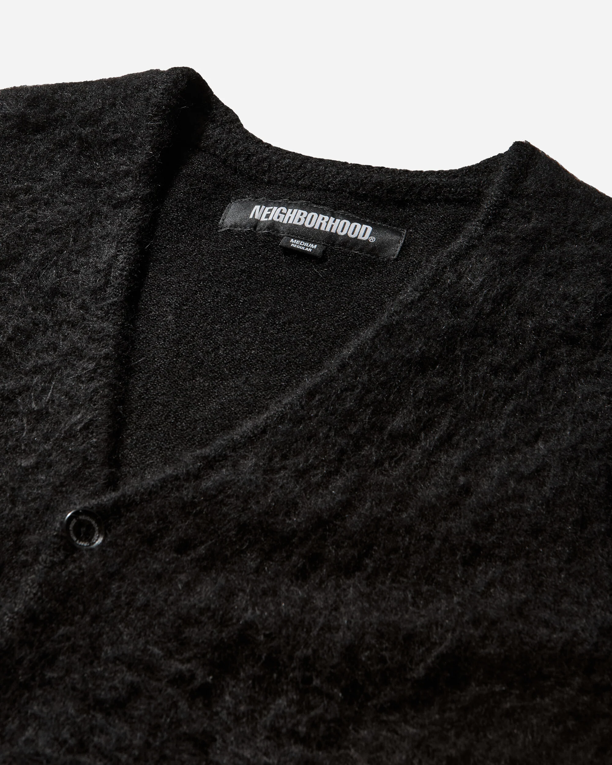 Men's Mohair Cardigan Black - Image 4